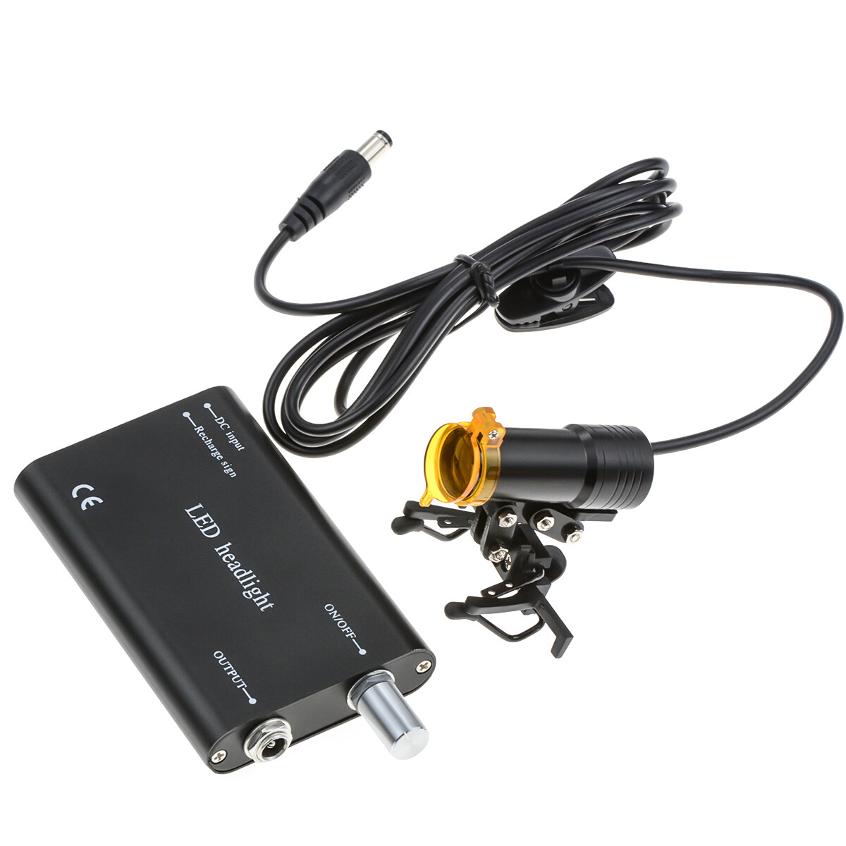 Dental 5W LED Headlight Lamp Metal Clip with Filter for Binocular Loupe US Stock