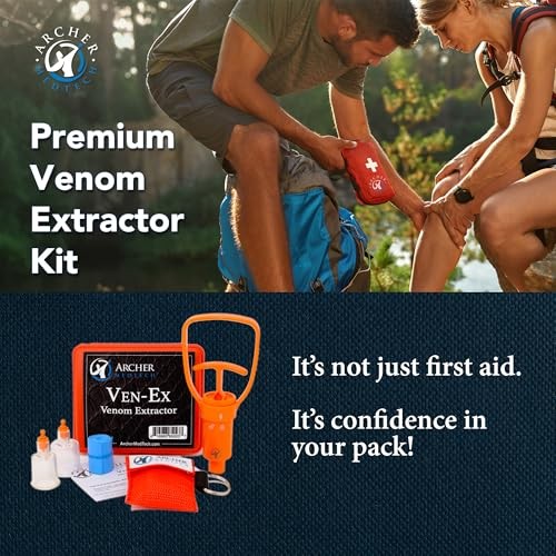 Ven-Ex Snake Bite & Bee Sting Kit – Venom Extractor, Tourniquet, CPR Shield for