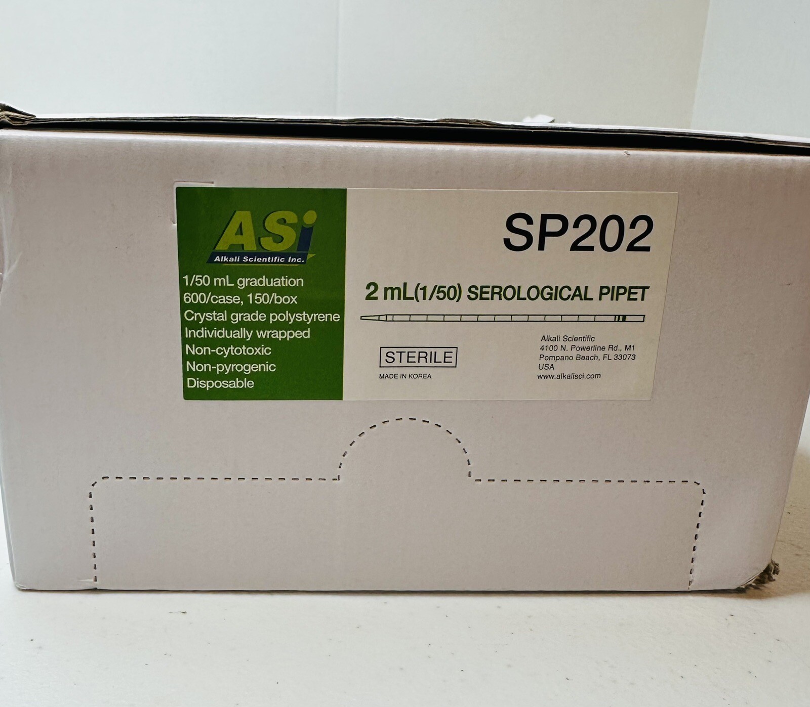 150 ASI Disposable Serological Glass Pipets 2mL (1/50) SP202 Pipet See Details**
