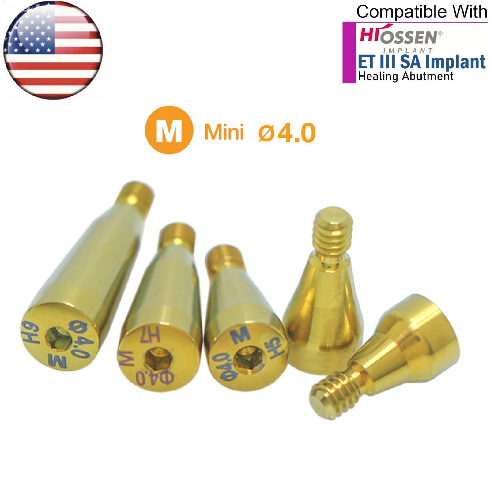 US Dental Mini Healing Cap Abutments Cover Screw Fits Hiossen Osstem ET Platform
