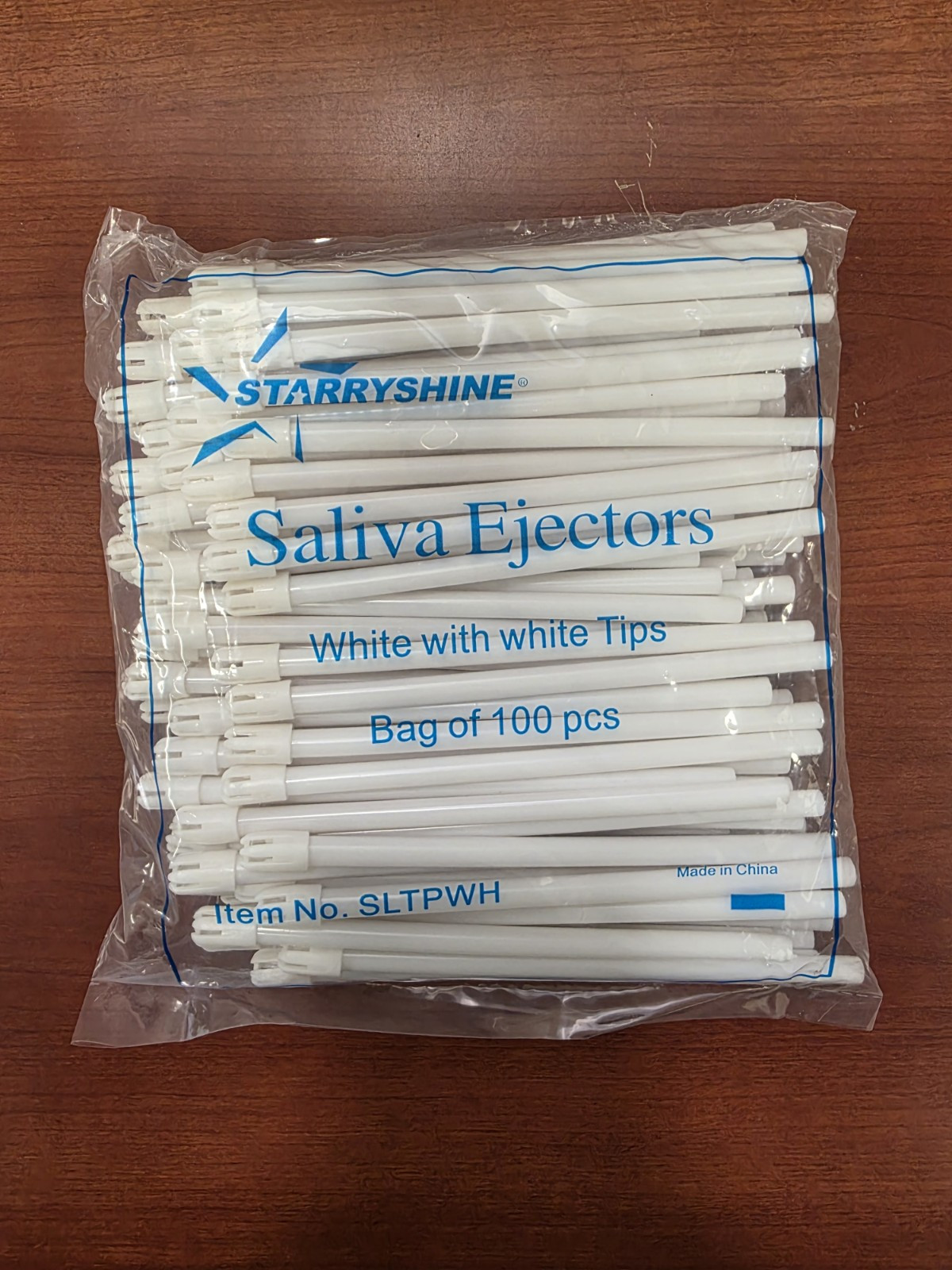 Dental Saliva Ejectors White With White Tips 100/Pcs