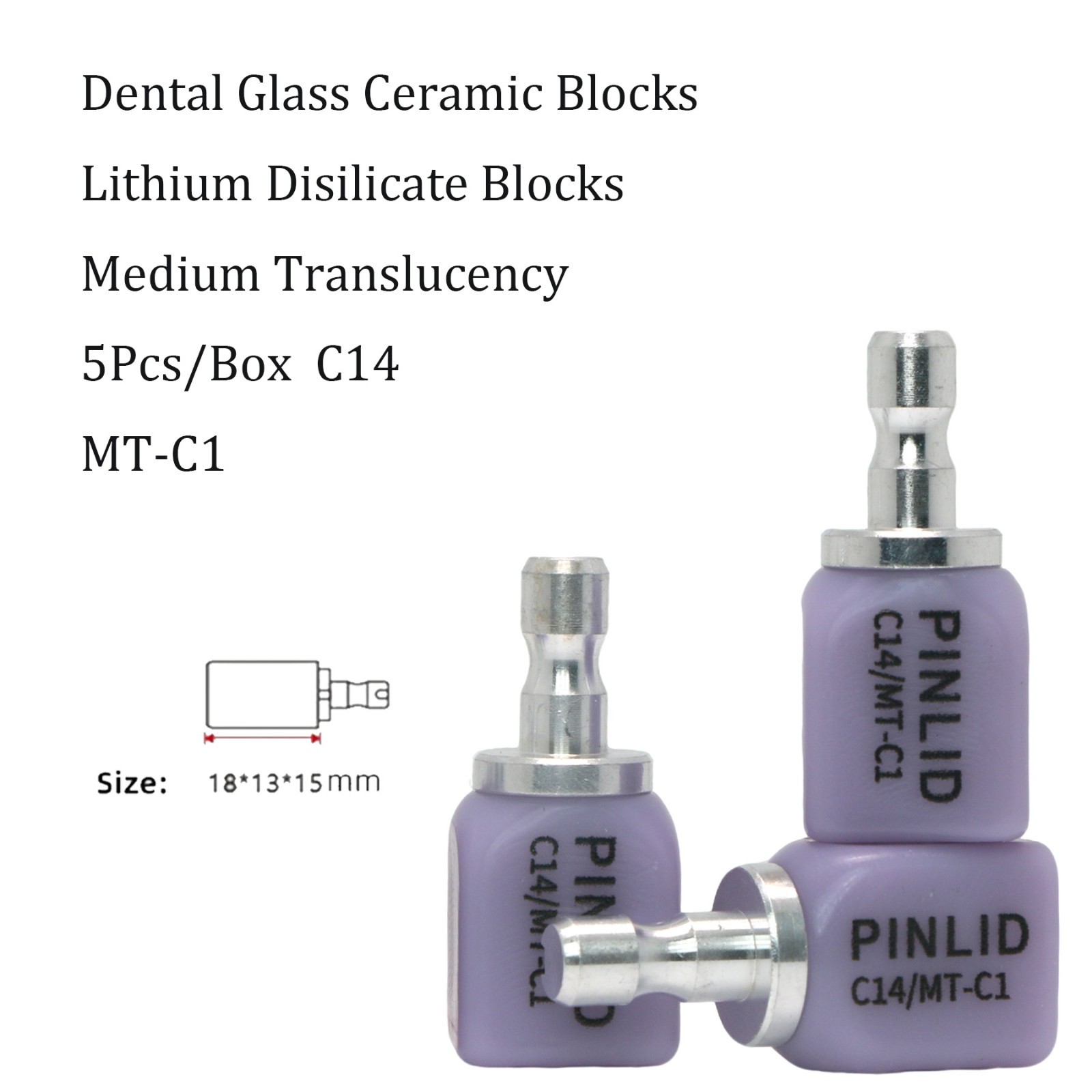 Dental MT Emax Lithium Disilicate Glass-ceramic Blocks CAD/CAM Blocks CEREC C1C2