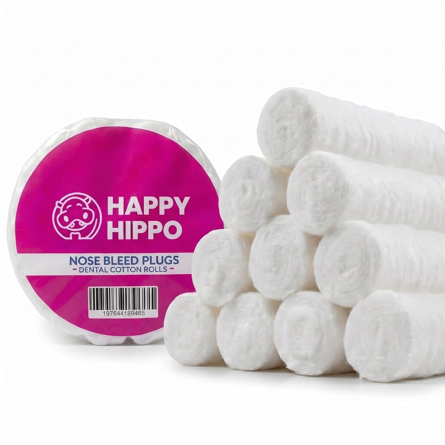 Convenient 100 Count Nosebleed Plug Set – Soft 1.5 Inch Dental Cotton Rolls