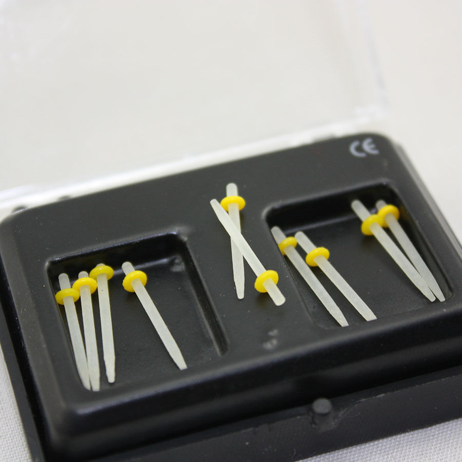 10 Pcs Dental Glass Fiber Post Thread Screw/Straight 1.0/1.2/1.4/1.6/1.8 Single