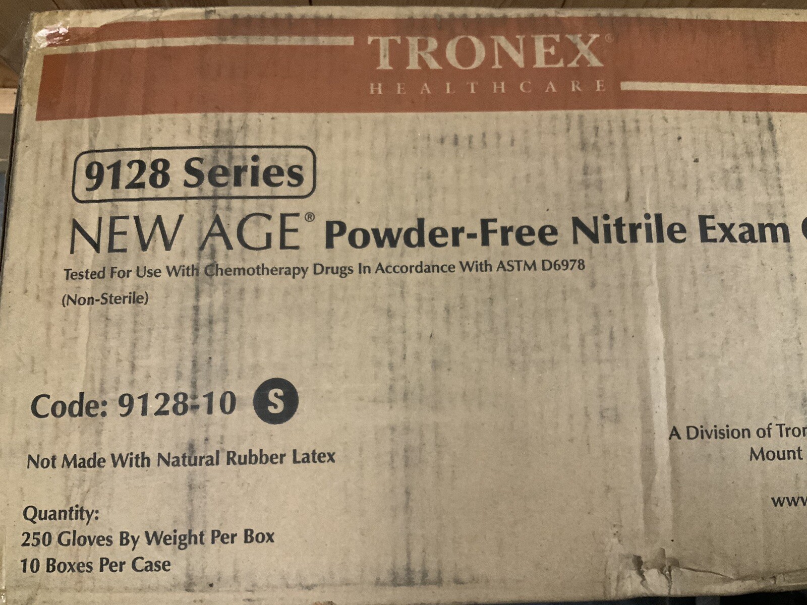 Tronex New Age Powder-Free Nitrile Exam Gloves Small Size 9128-10 2500 Pack