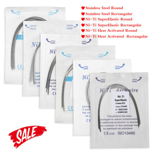 Dental Ortho Arch Wire Super Elastic Niti/ Round Rectangular Ovoid/Oval 0.99! MX