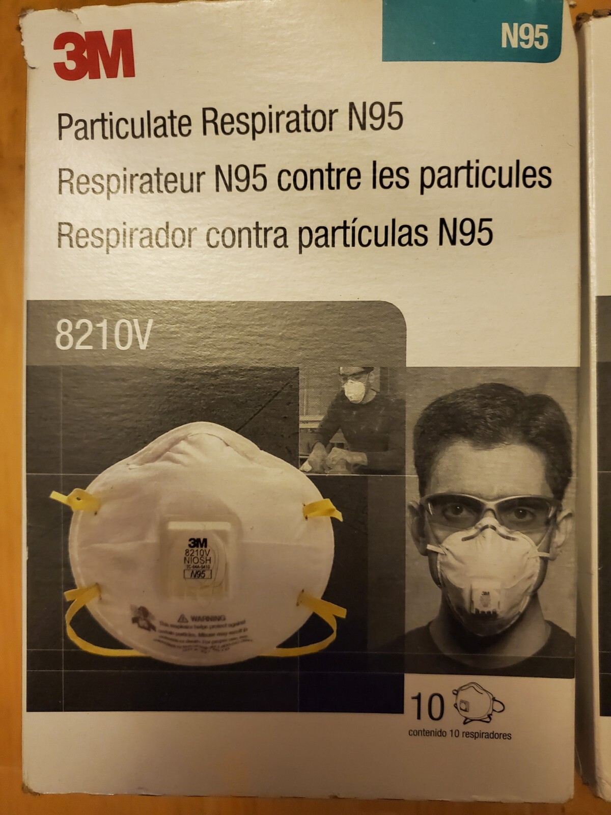 3M N95 Particulate Respirator Protective Dust Masks Exhalation Valve – Qty 10