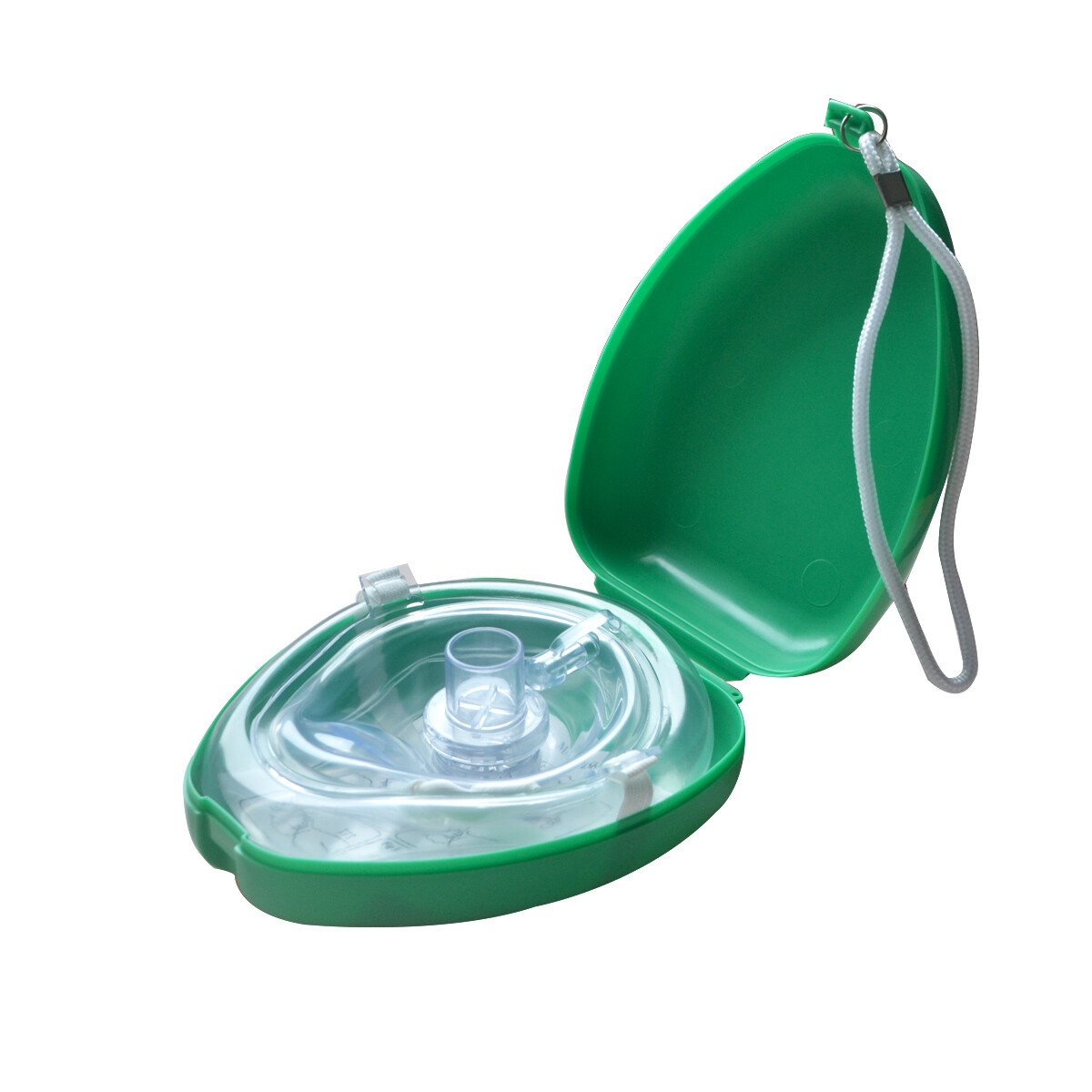 1 pcs Green CPR Pocket Mask First Aid Traning One Way Valve CPR Face Shields