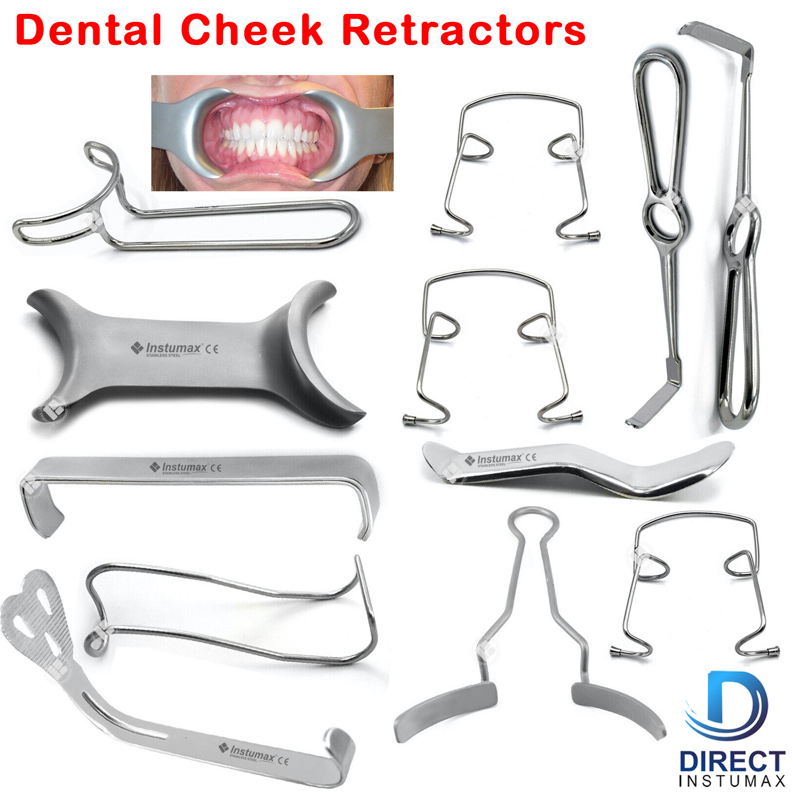Oral Surgery Teeth Cheek Retractors Mouth Opener Holder Retractors Dental Tools