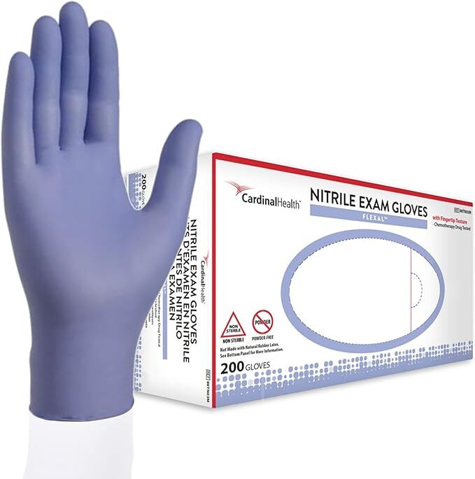 Cardinal Health Nitrile Exam Small Gloves Flexal , Finger Texture 200 Count