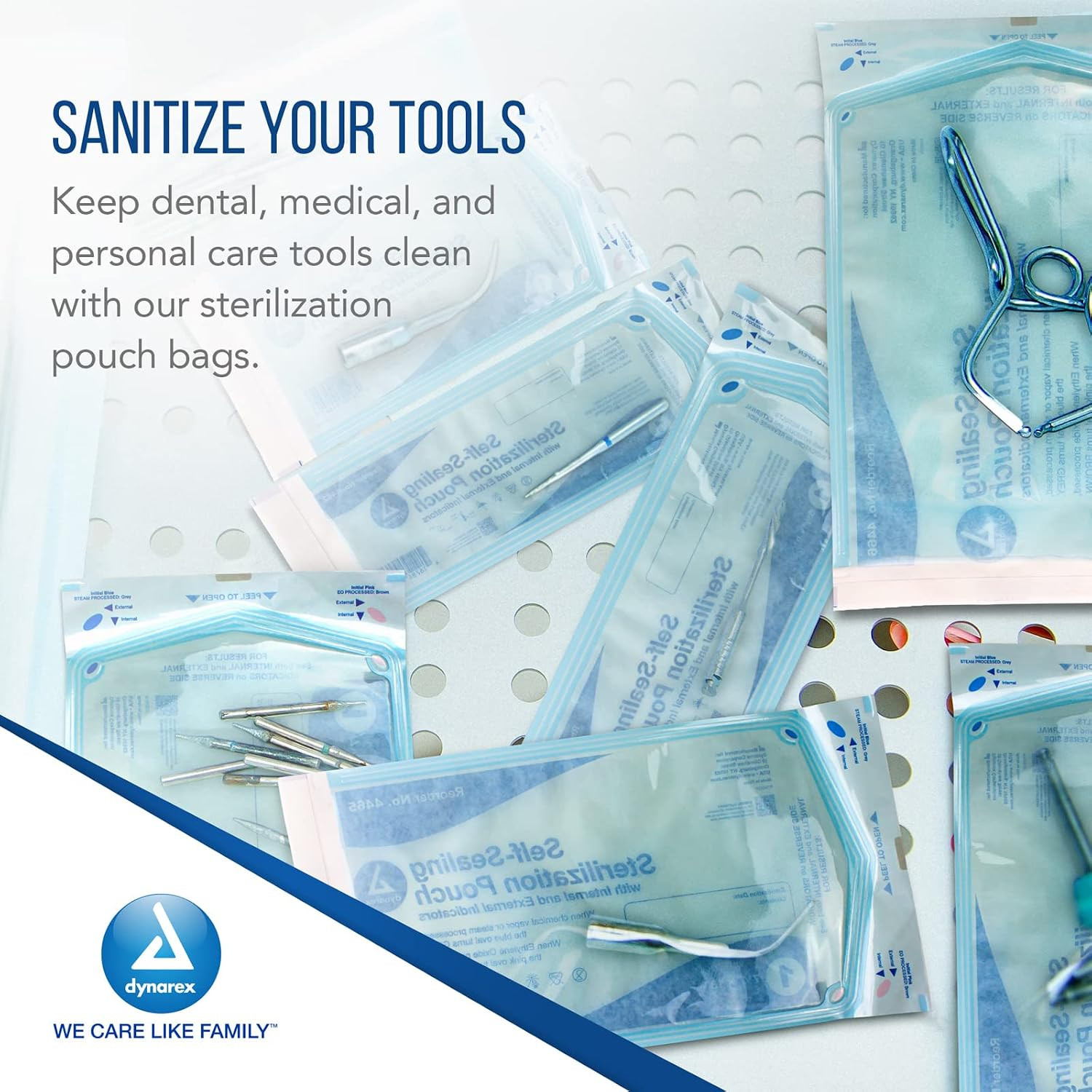 Sterilization Pouches 2.25×2.75in, Self-Sealing Autoclave Bags 200ct