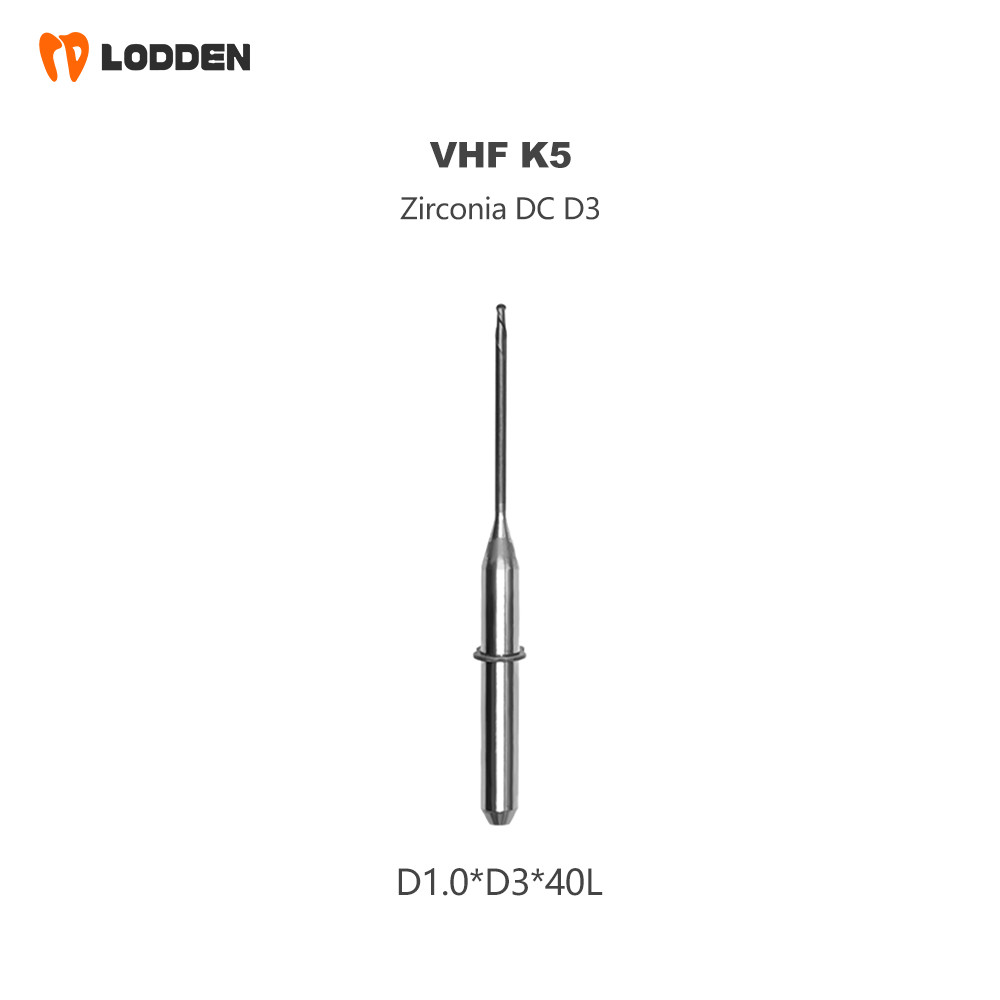 VHF K4/5 CAD/CAM Zirconia Milling Burs Tungsten Carbide Dental Mill Diamond Head