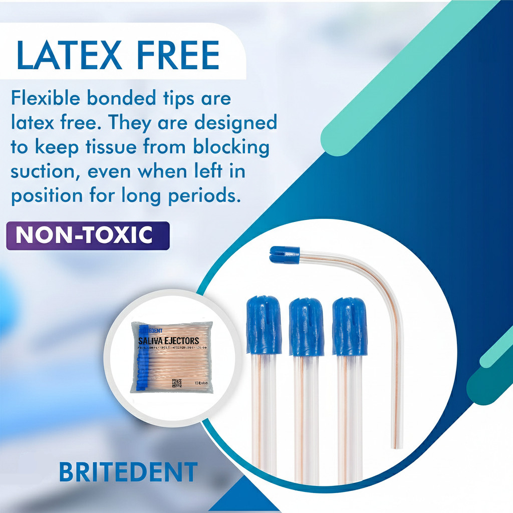 Dental Saliva Ejectors, Disposable Suction Tips Evacuator (Choose Color & Qty)