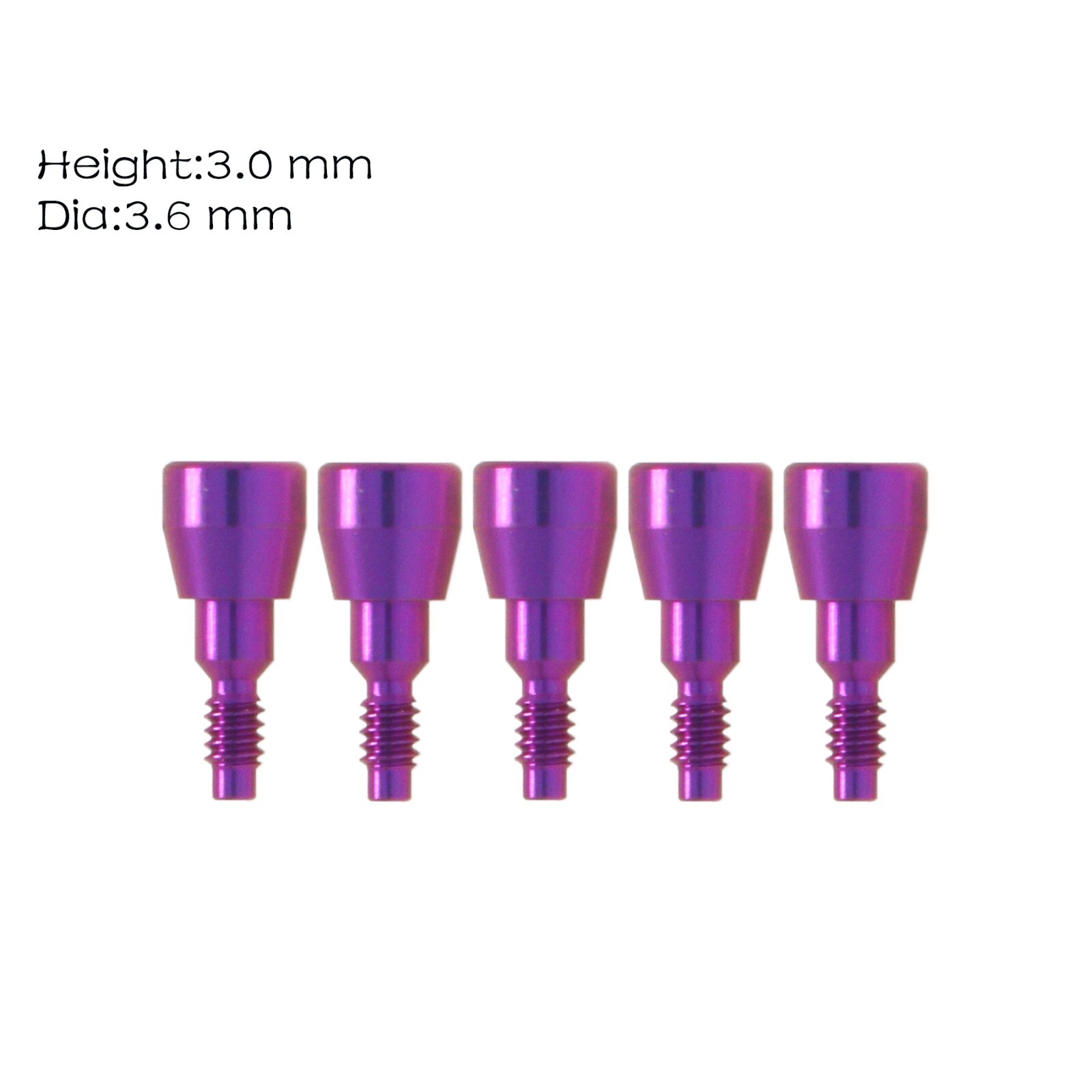 5Pcs US Dental Healing Abutment Cap NP/RP Internal conical Fits Nobel Biocare