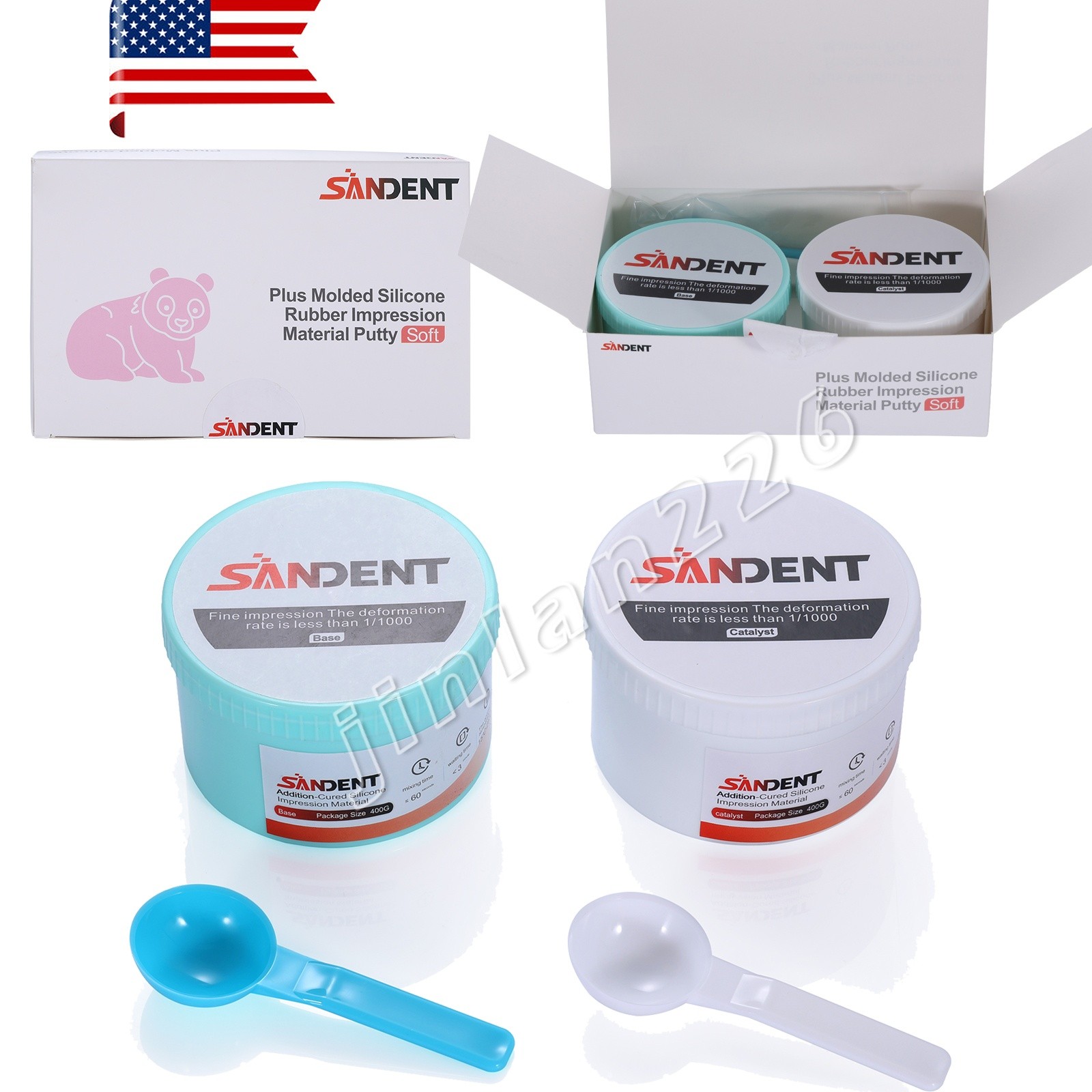 VPS Putty Fast Set, 400g Base & Catalyst, Regular Set PVS Impression USA
