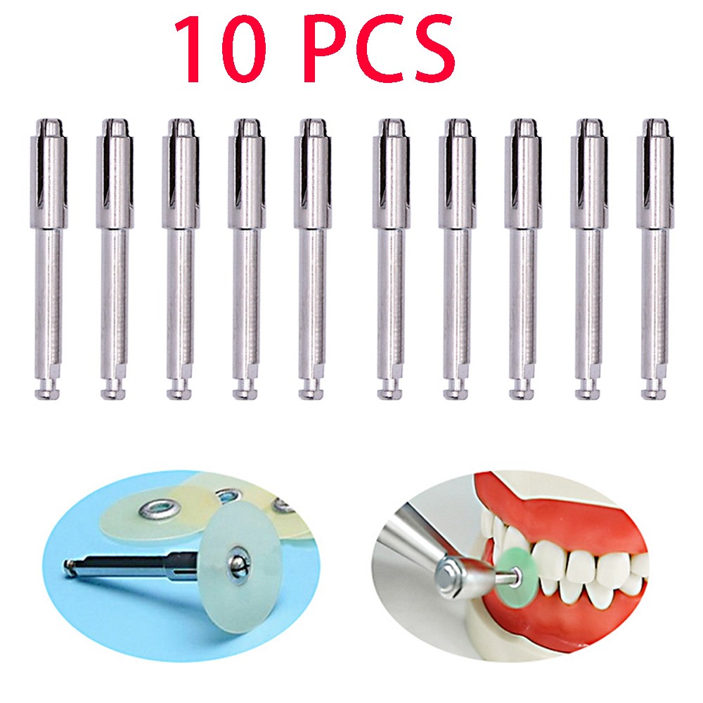 10 Pcs Dental Flexi Disc Mandrel Fit Soflex For Sof-Lex Pop-On Polishing Disc