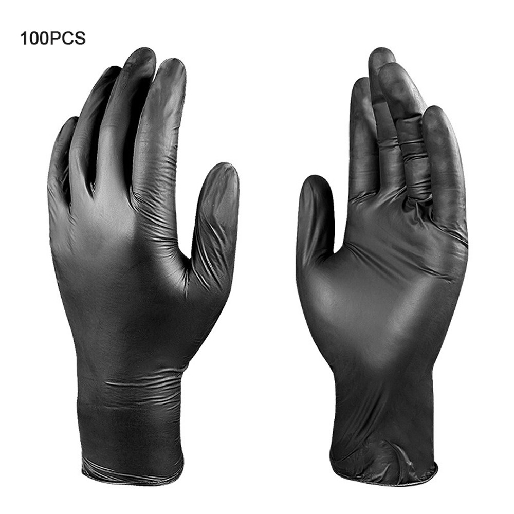 100pcs Disposable Nitrile Latex Free Powder Free Oil Proof Wear Resistant