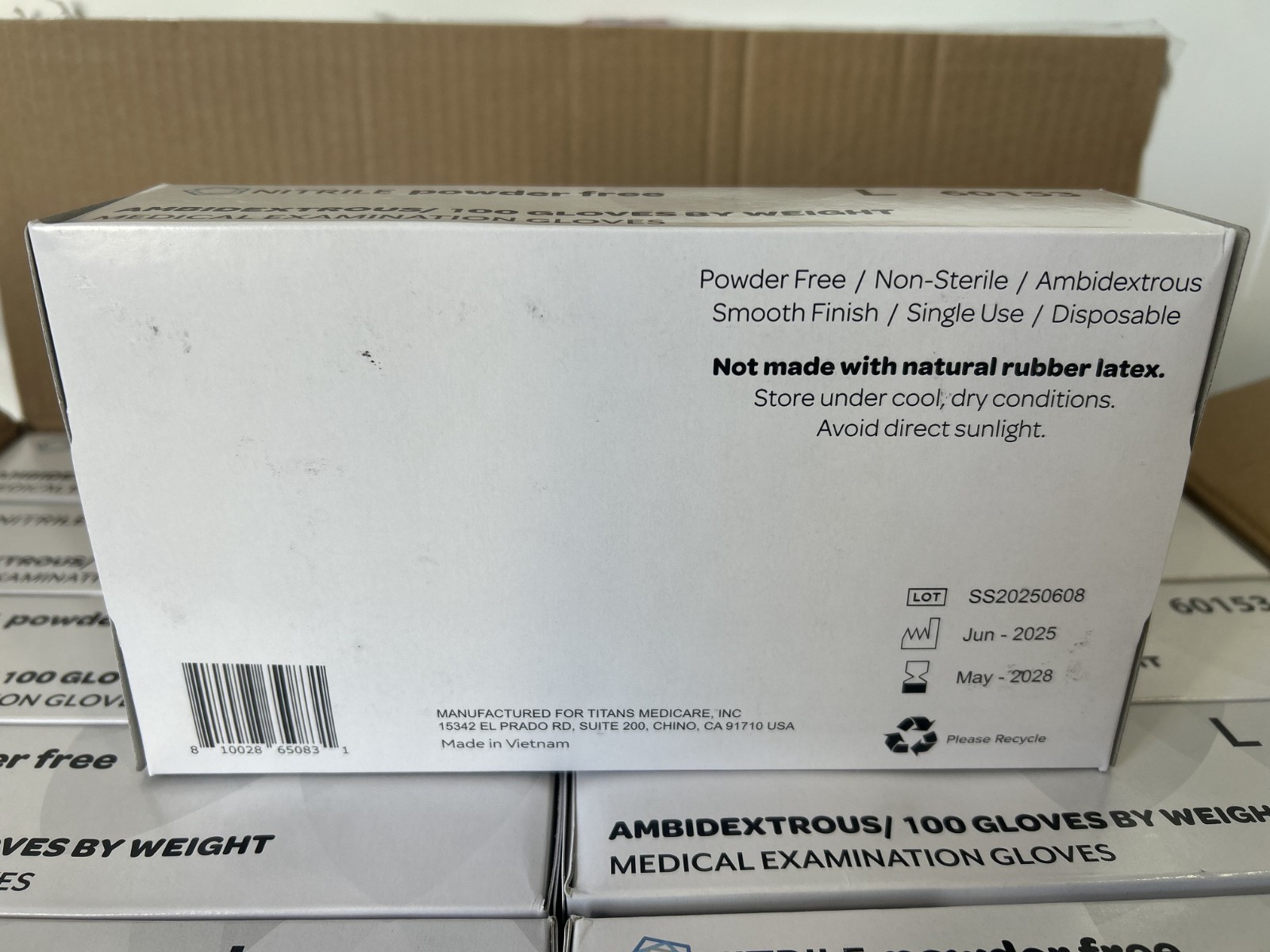 1000 FINITEX Black Nitrile Disposable Exam Gloves Powder Free Size Large 60153