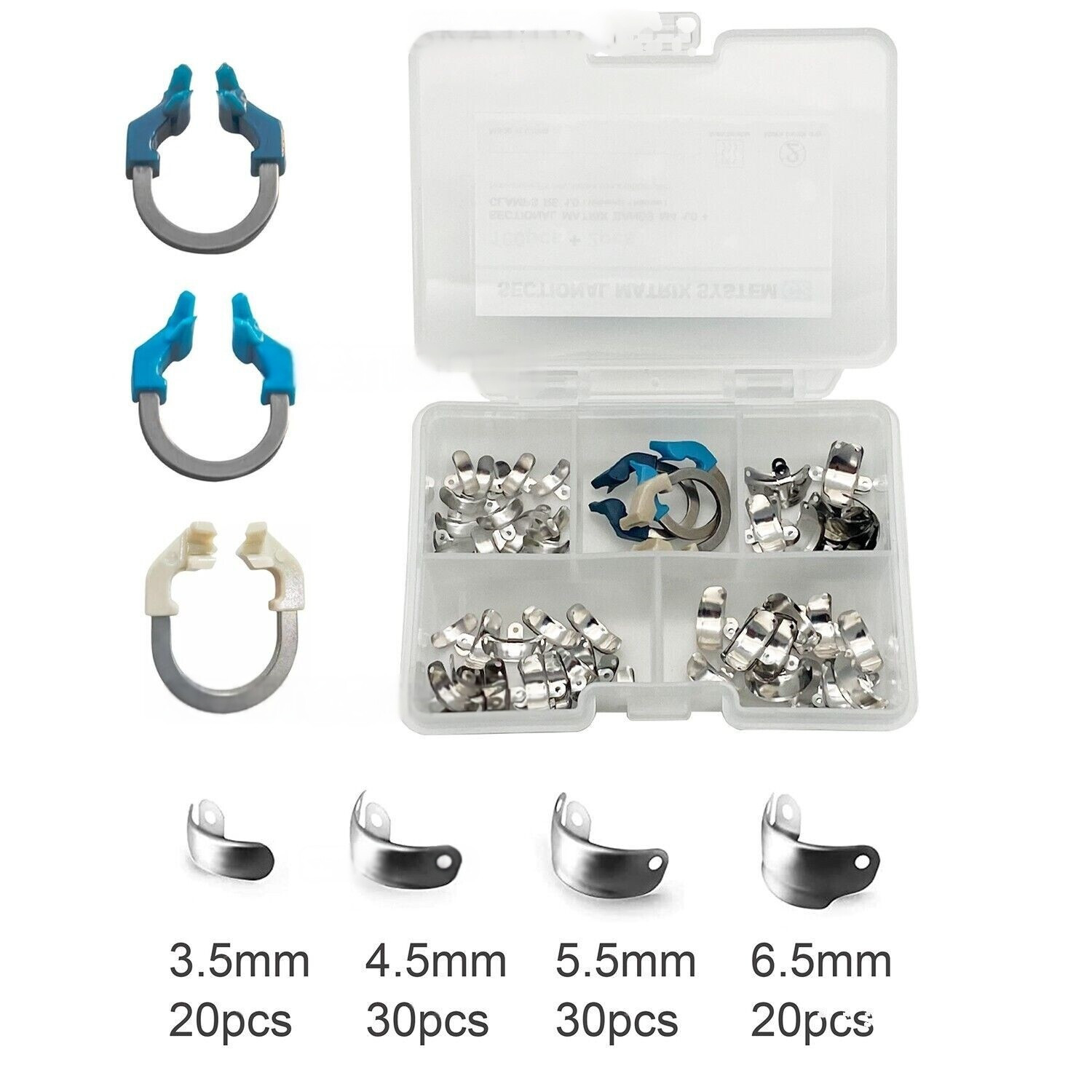Dental Matrix Bands Ring Sectional Matrice Clamp Fit Garrison Palodent V3 System