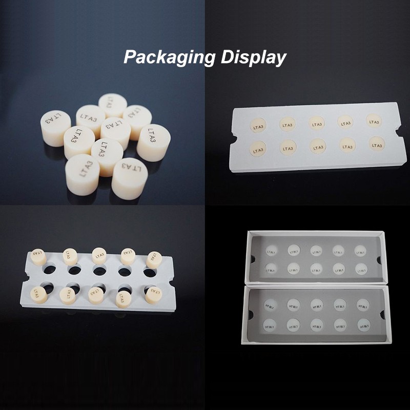 10PCS Lithium Disilicate Pressing Ingots Dental Material Glass Ceramic Tablets