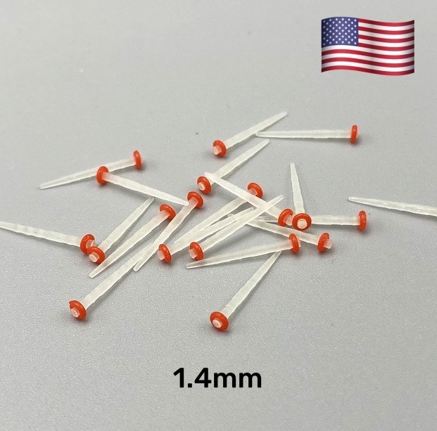 200pcs Dental Quartz Fiber Post Root Canal Pin Screw Restorative 1.2/1.4/1.6/1.8