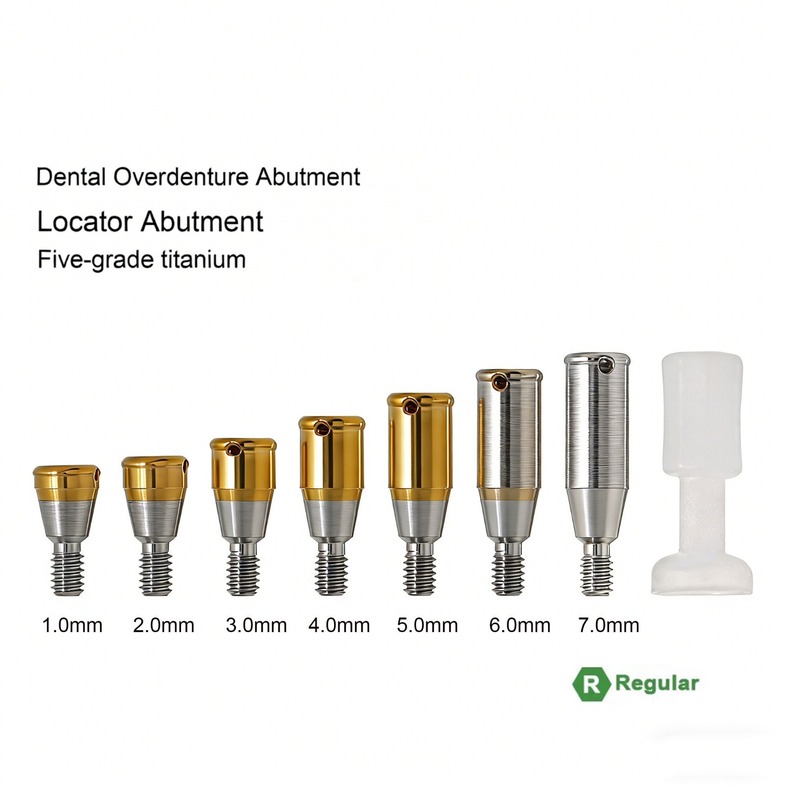 US Dental Ti Implant Abutment Hiossen Regular Fits OSS Zest Locator Overdenture