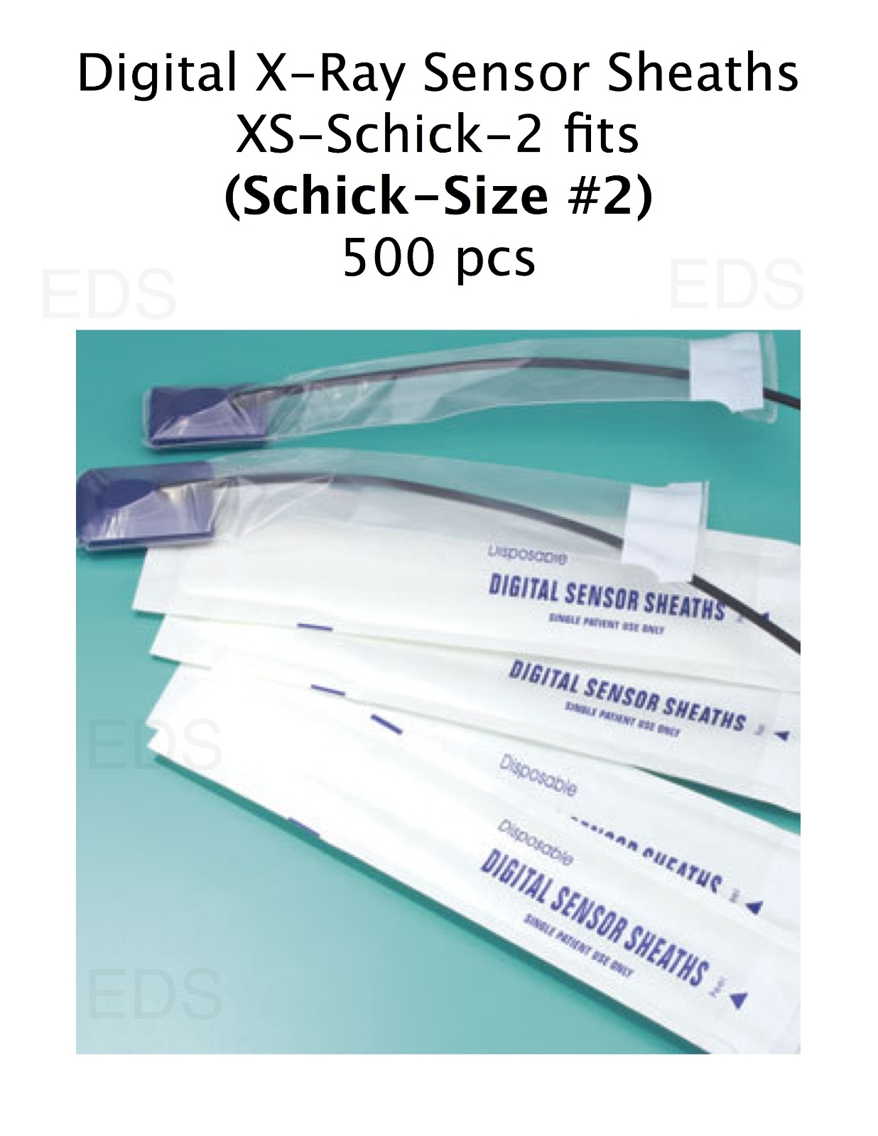 Digital X-Ray Sensor Sheaths XS-SHICK-2 20824 fits ( Shick Size #2 ) 500 pcs