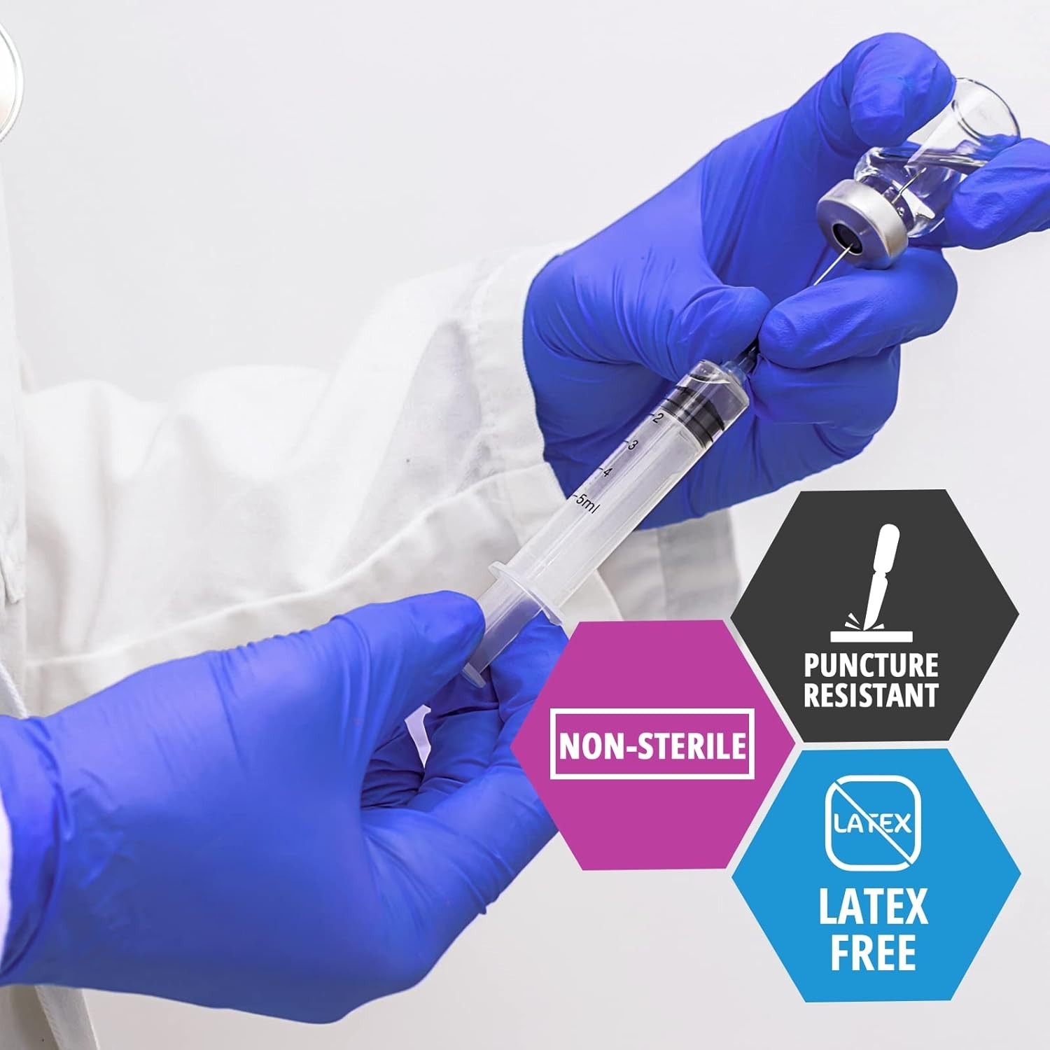 Comfortable Disposable Nitrile Gloves for Medical Use, Pack of 50 – Powder-Free