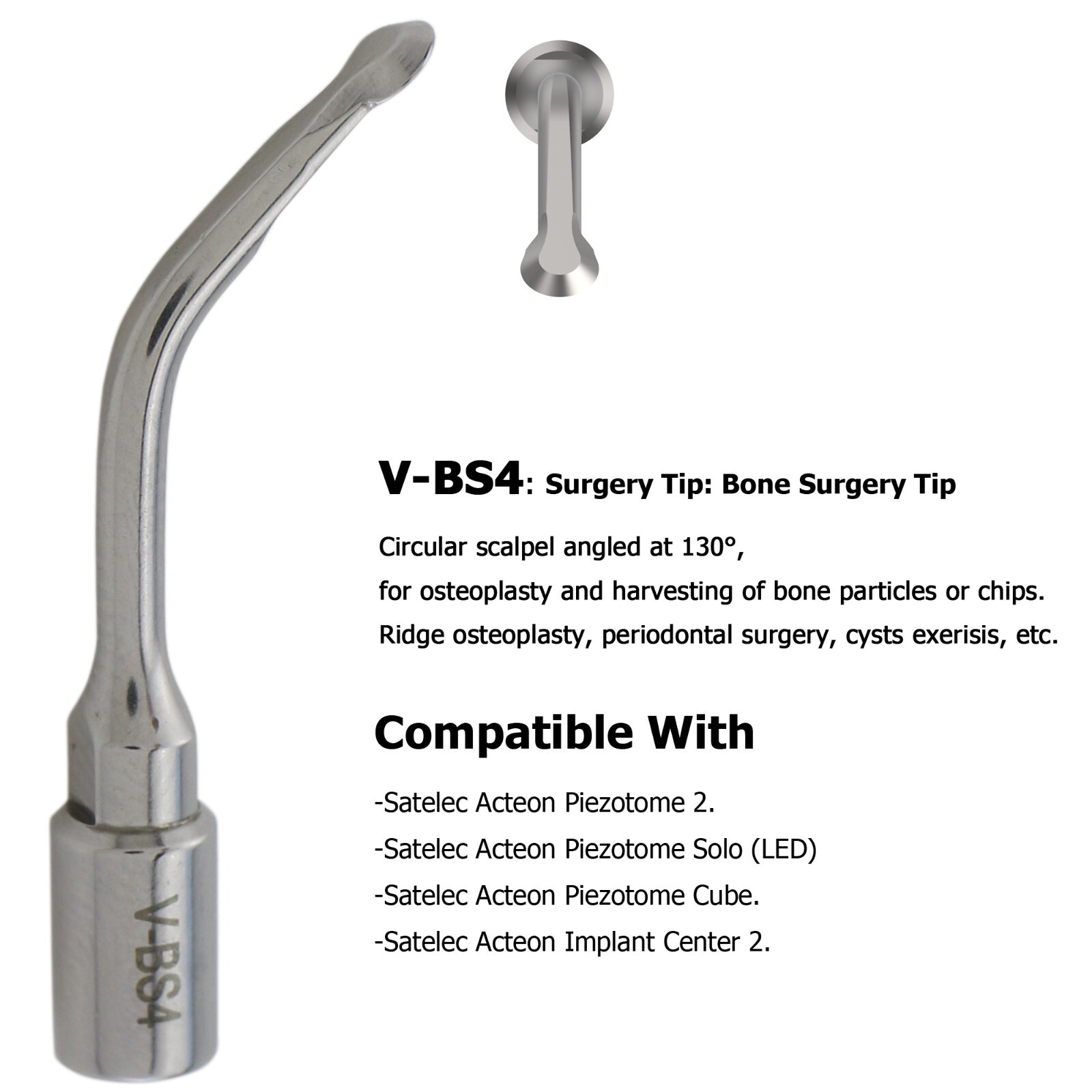 Dental ACTEON Piezotome 2 Cube Ultrasonic Surgery Tips Satelec Piezo Scaler Tips