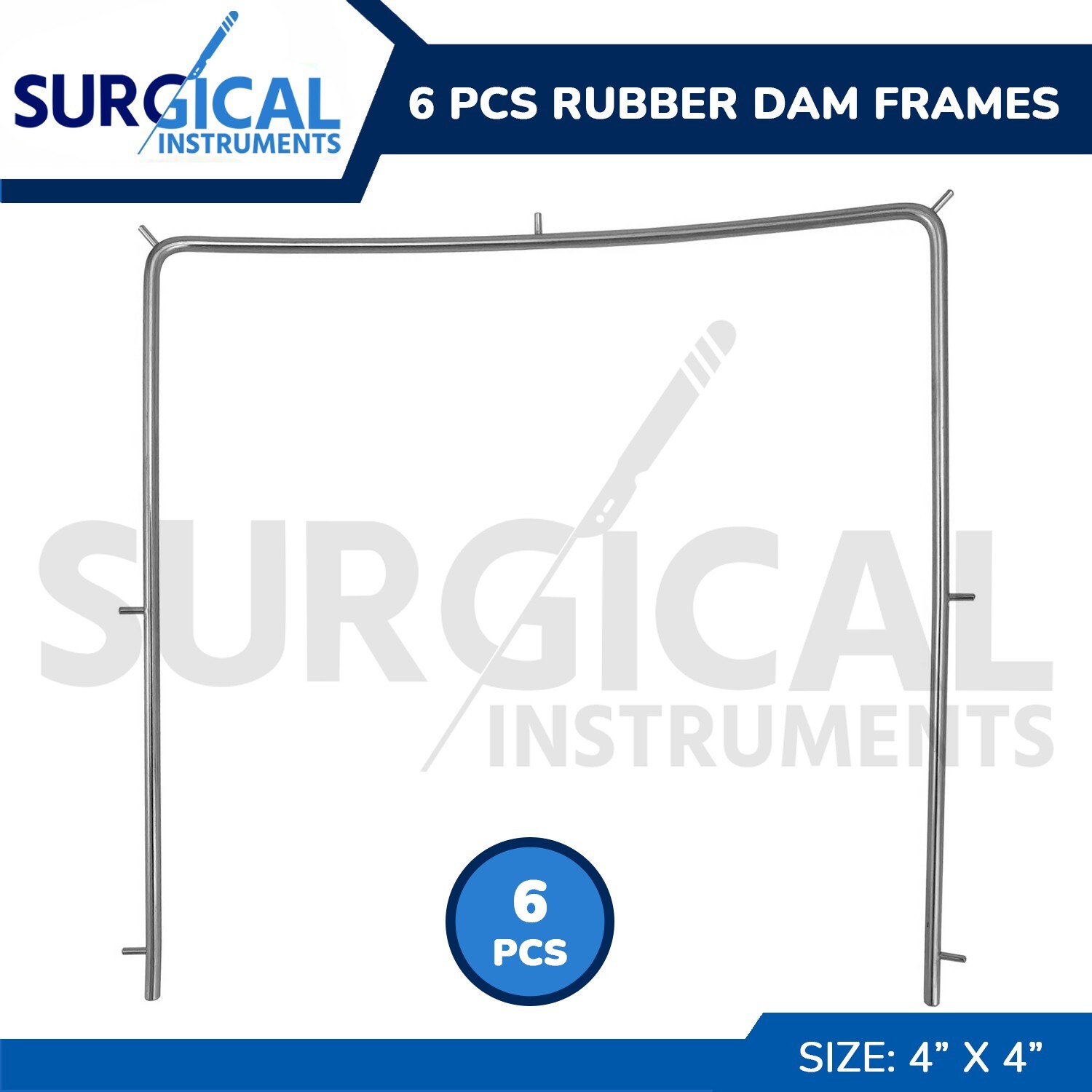 6 pcs Rubber Dam Frame Small 4″ x 4″ Dental Instruments