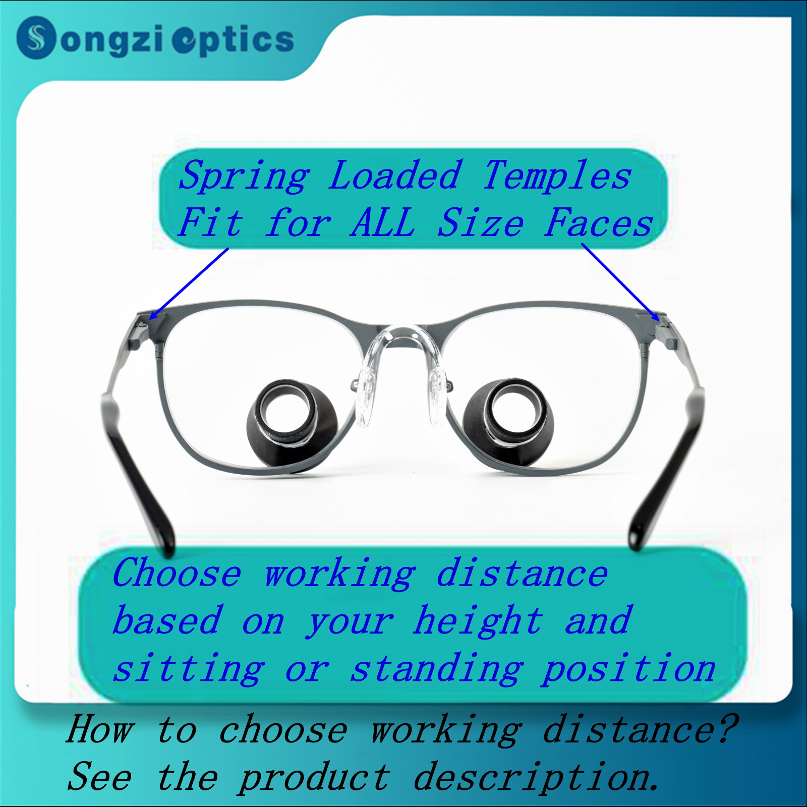 2.5X 3X 3.5X TTL Titanium Frame Dental Surgical Loupes with LED Headlight