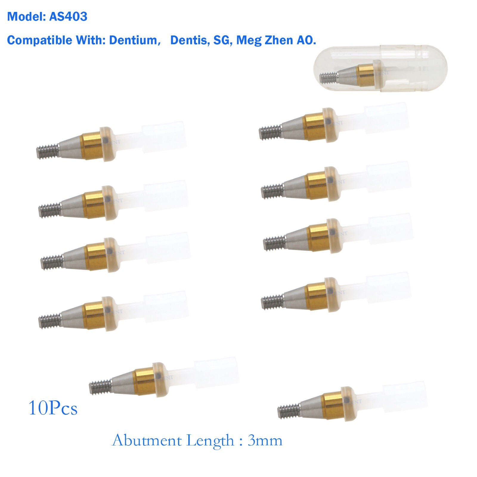 Dentiumm/Dentis/SG/Mega Gen Overdenture Locator Abutments For 3.0/4.0/5.0mm GH
