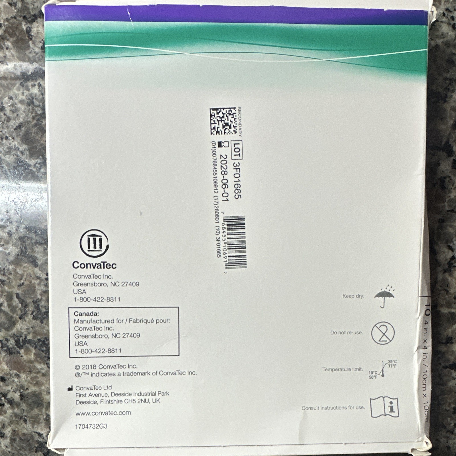 DuoDERM Extra Thin CGF Dressing 4″x4″ Sterile MPN 187955 10 Count