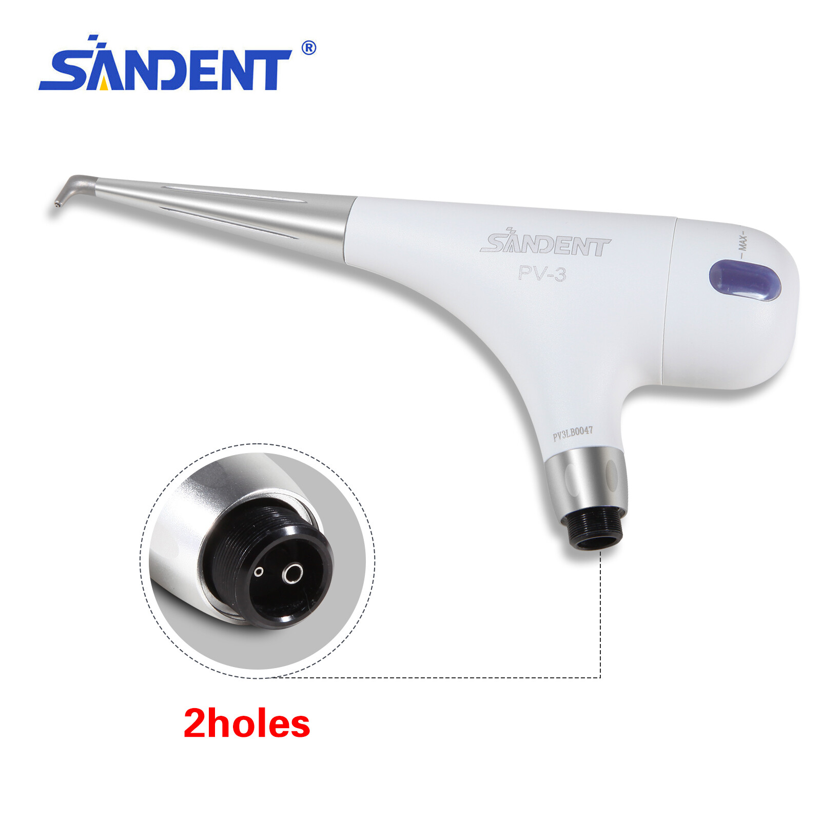 Dental 2/4 Holes Jet Air Flow Polishing Polisher Handpiece Prophy White/Black dr