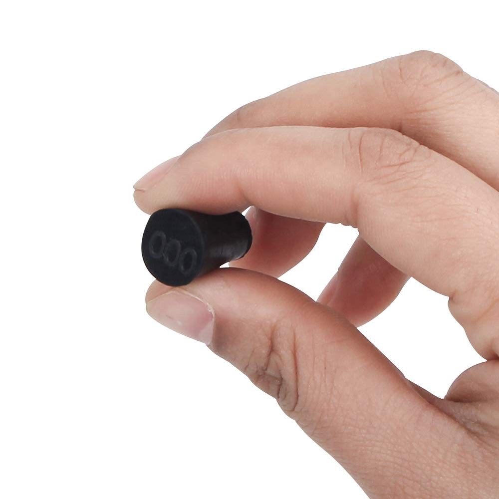 40 PCS Very Small Solid Rubber Stoppers Size #000 13mm x 8mm Black Lab Plug