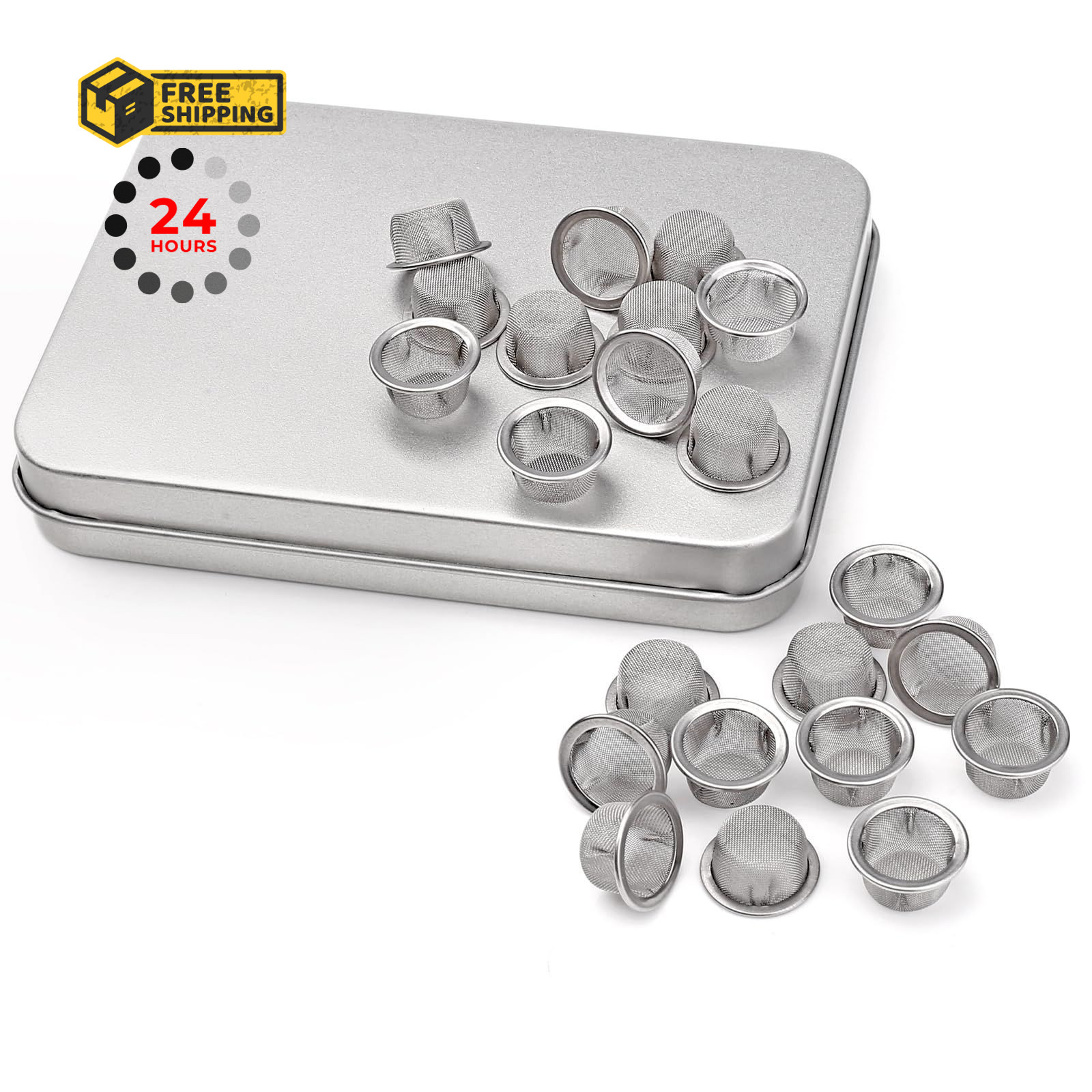 70 Pieces Pipe Screens for Tobacco Pipe, 1/2 Inch Premium Inch, Sliver
