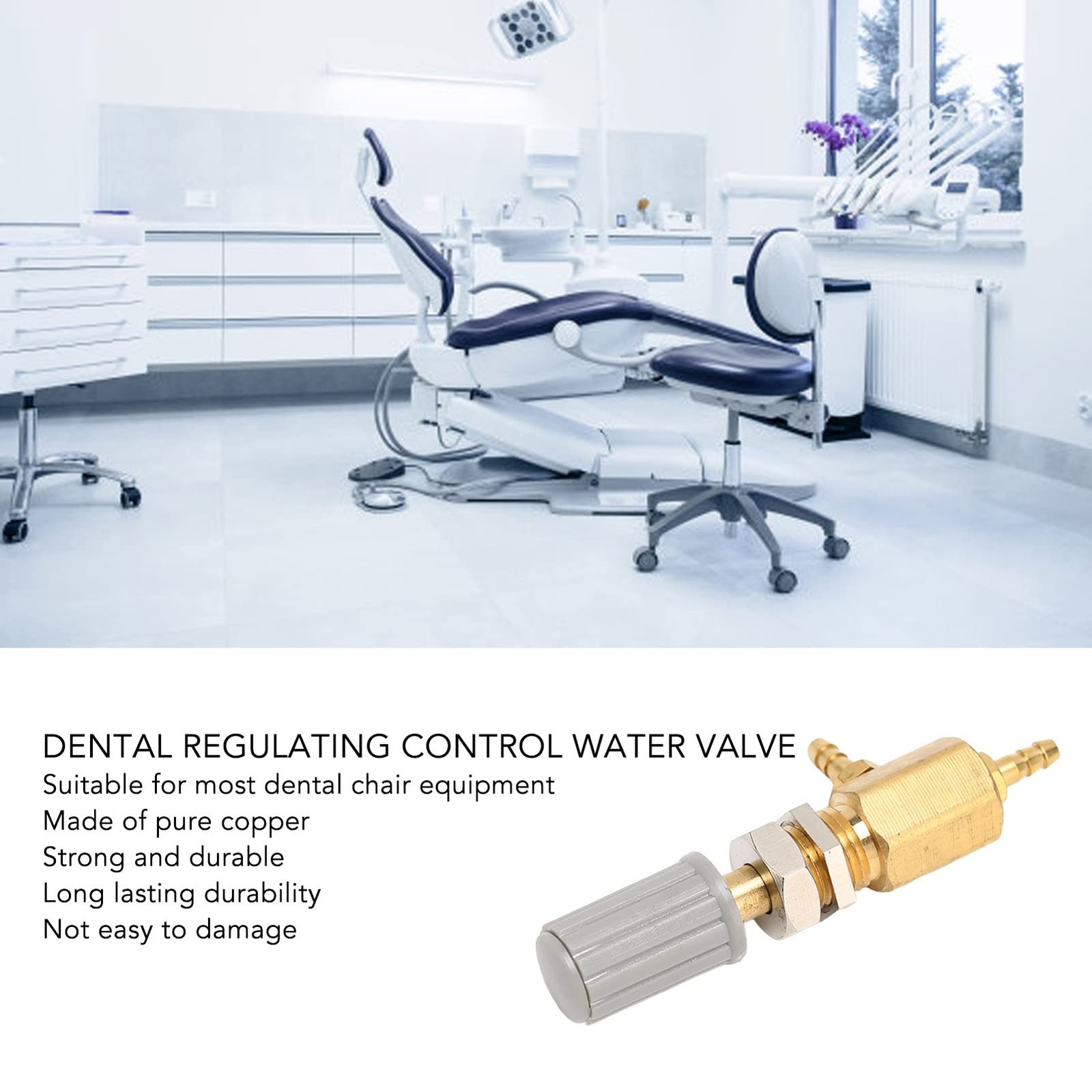 Water Valve, Fully Universal Water Pressure Valve T Shape for Clinic for Chai…