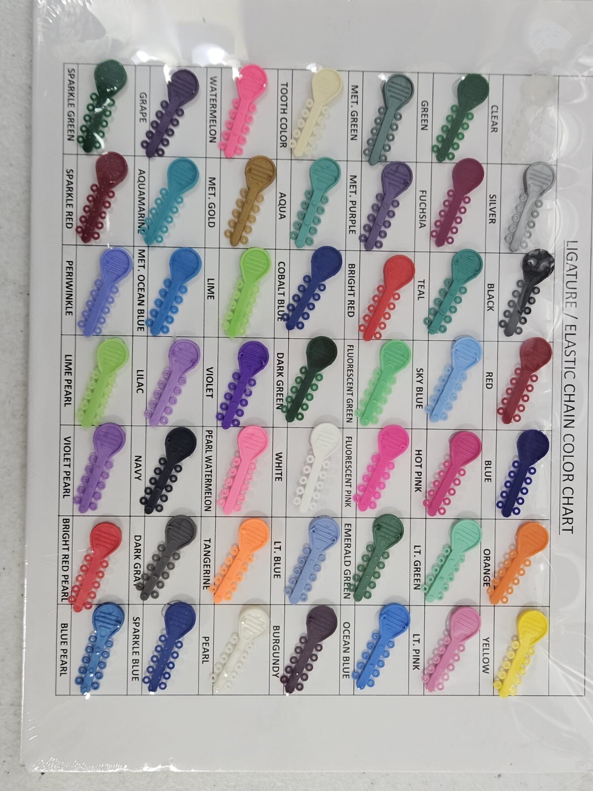 ELASTOMERIC LIGATURE TIES (Set x 10) Latex free Made in USA Orthodontic