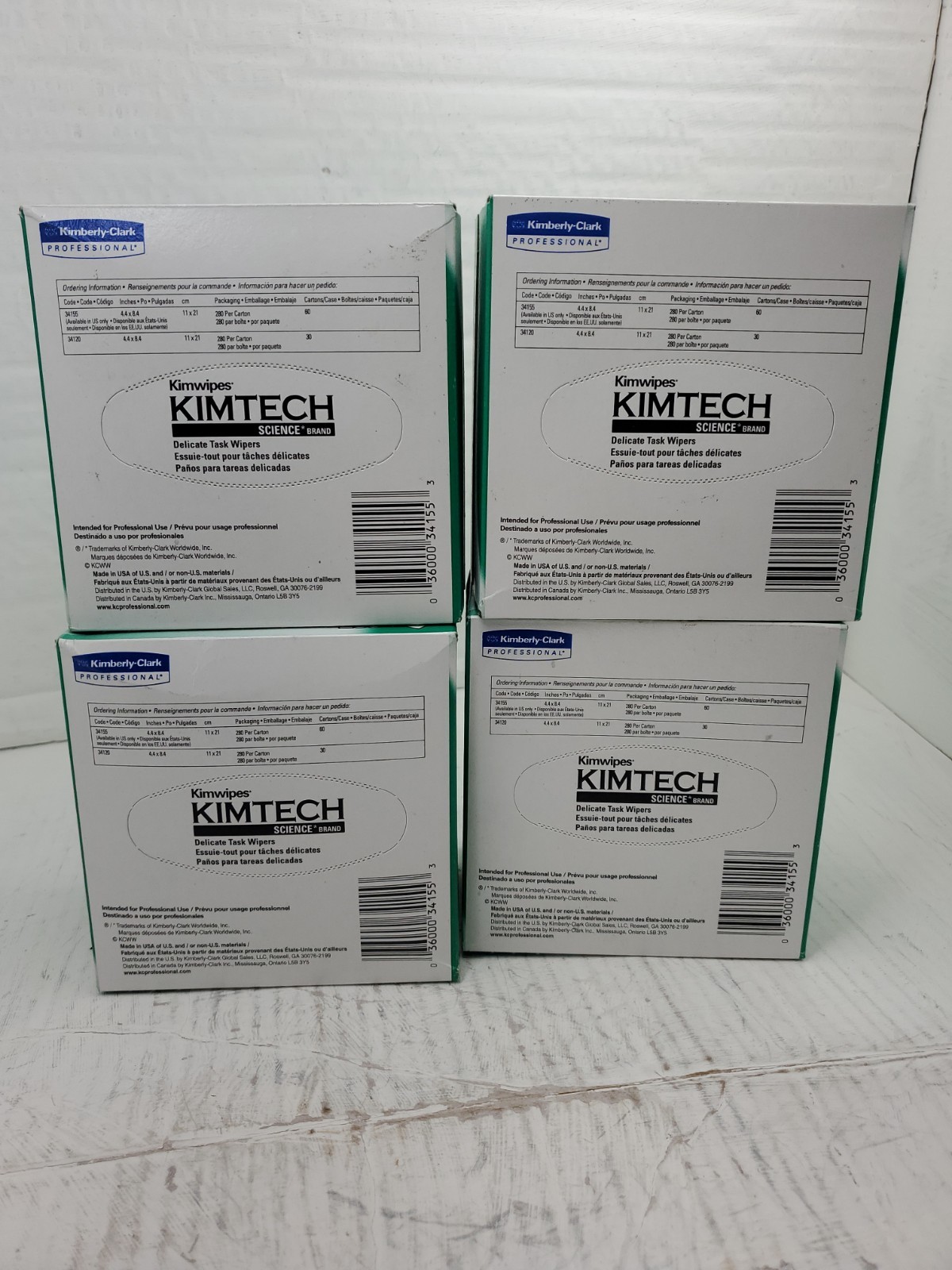 Kimtech Science Kimwipes – Delicate Task Wipers – 34155 – 280/box – 4 BOXES
