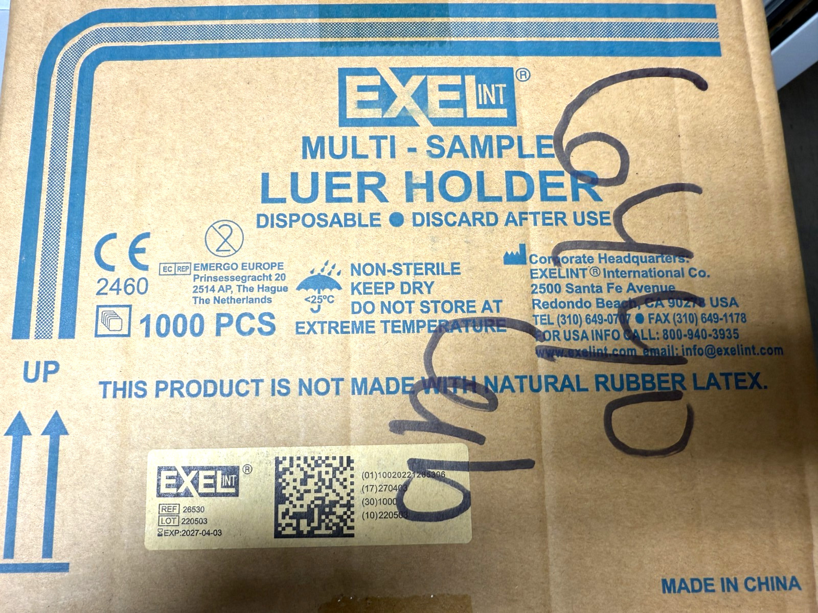 Exel International 26530 – Multi-Sample Needle/Blood Tube Holder – Case of 1000