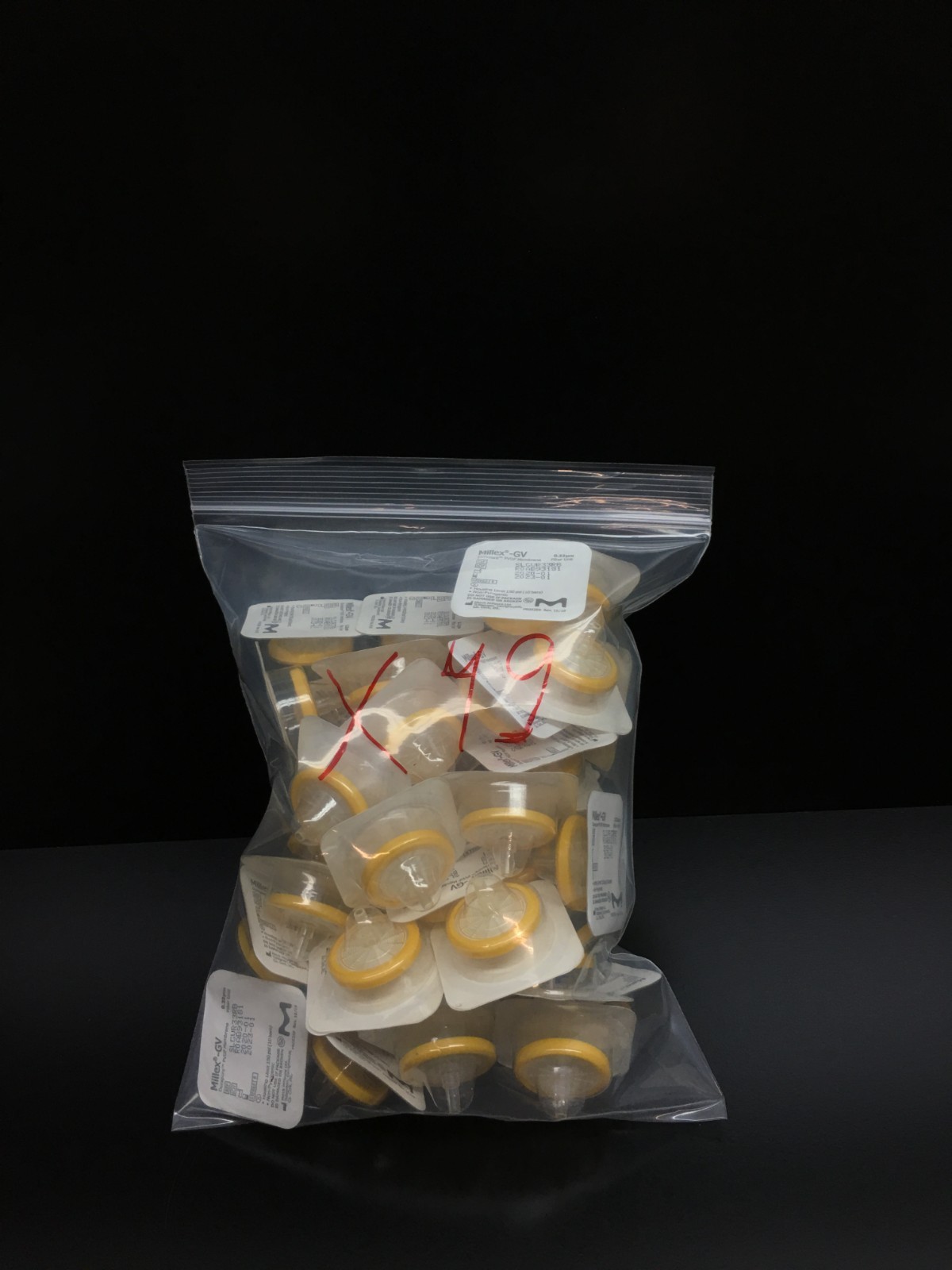 Millipore REF SLGVR33RB Millex-GV PVDF Syringe Filter 0.22μm 33mm Lot 49 PCS