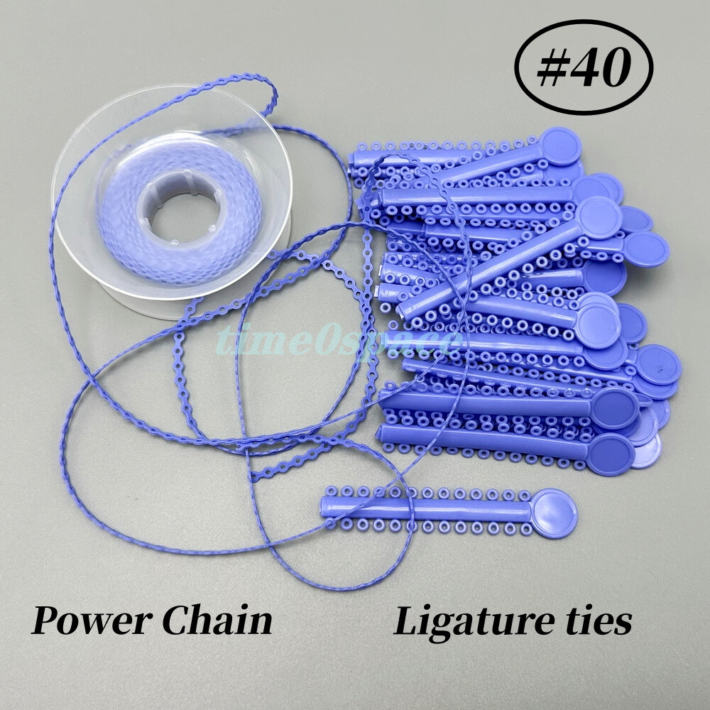 Dental Orthodontic Power Chain Ligature ties For Brackets Braces #40 Blue
