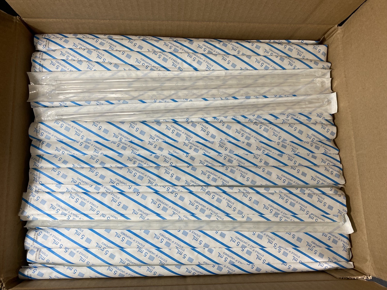 ARGOS TECHNOLOGIES 5mL Sterile Polystyrene Aspirating Pipettes APS5 (200/Case)