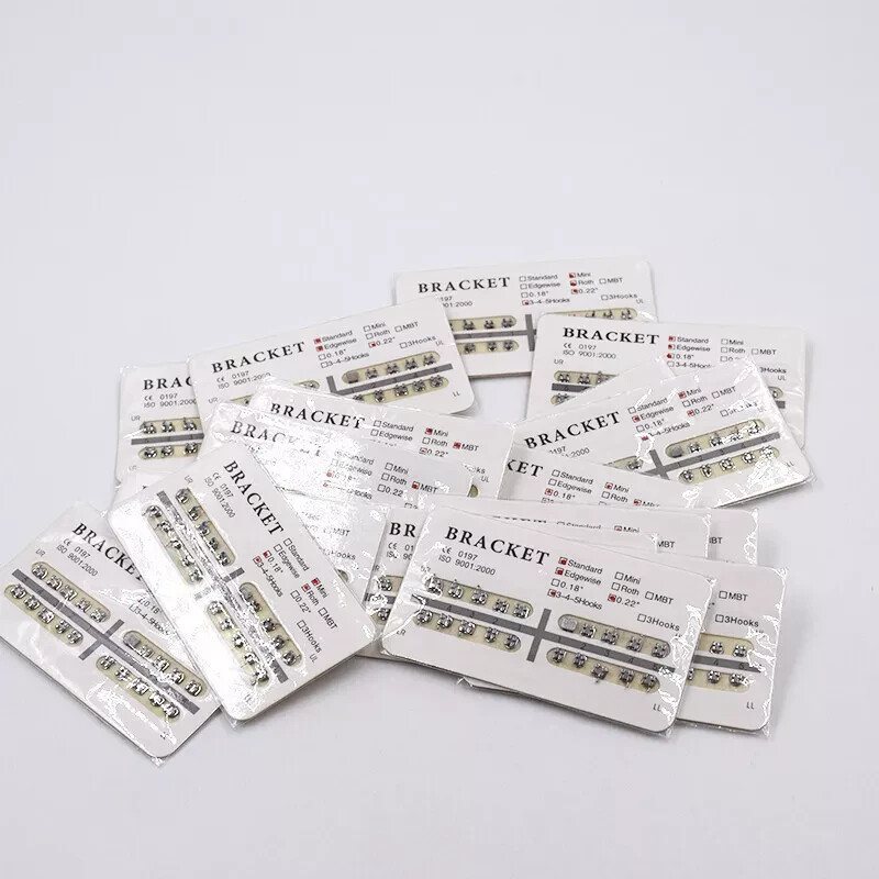 Dental Dental Orthodontic Roth/MBT/Edgewise 018»/022 3/345/No Hook Brackets