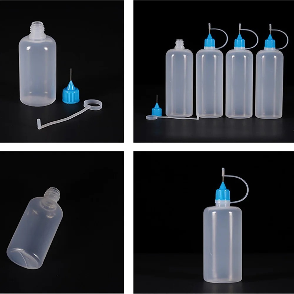 5ml–120ml Plastic Needle Tip Squeeze Bottles Refillable Dropper Oil Glue – NEW