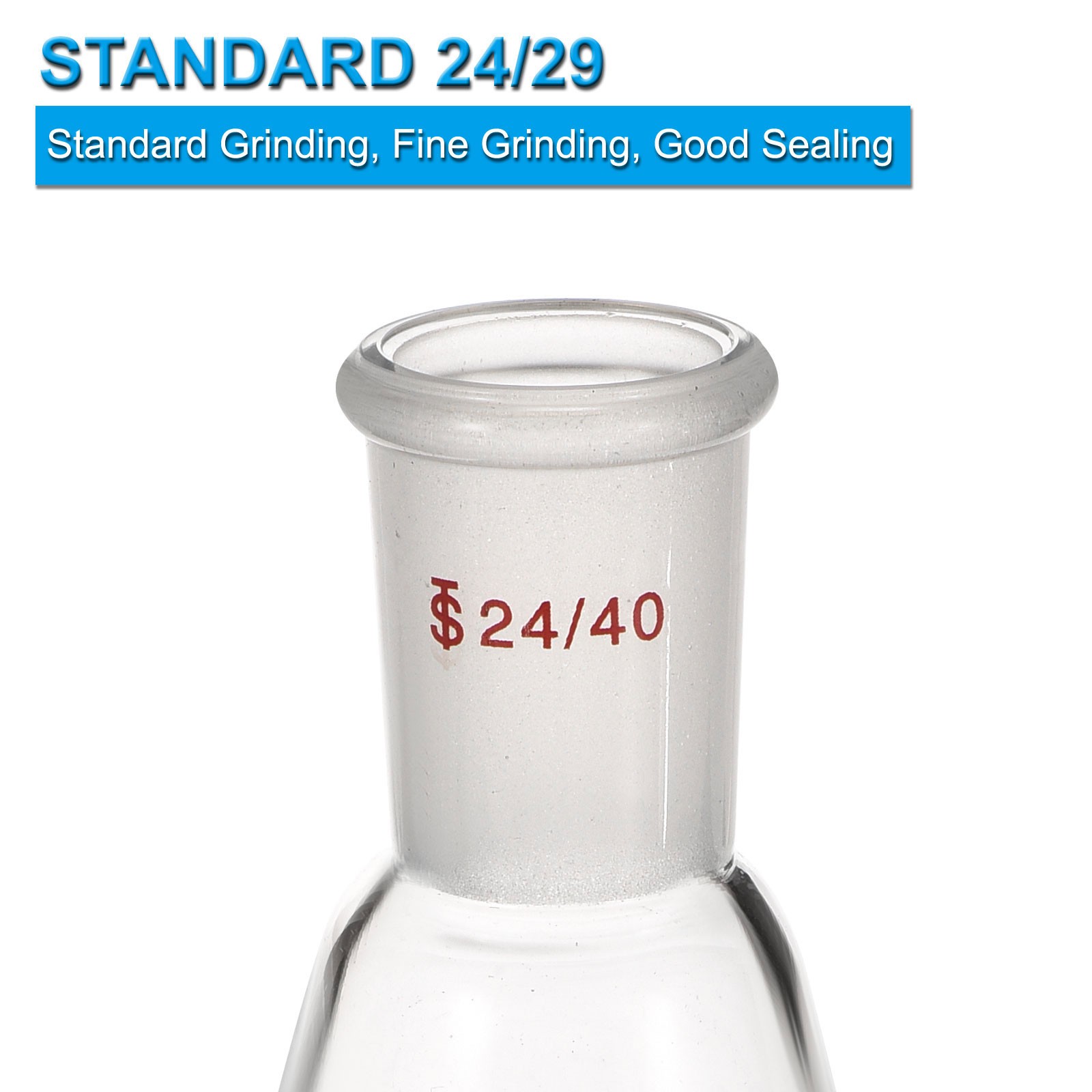 24/40 Erlenmeyer Flask, 500ml/16.9oz with 24/40 Standard Taper Outer Joint