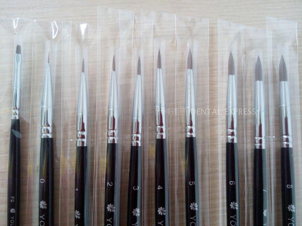 10pcs/set Dental Lab Porcelain Synthetic Brush Pen Set Equipment Well packed