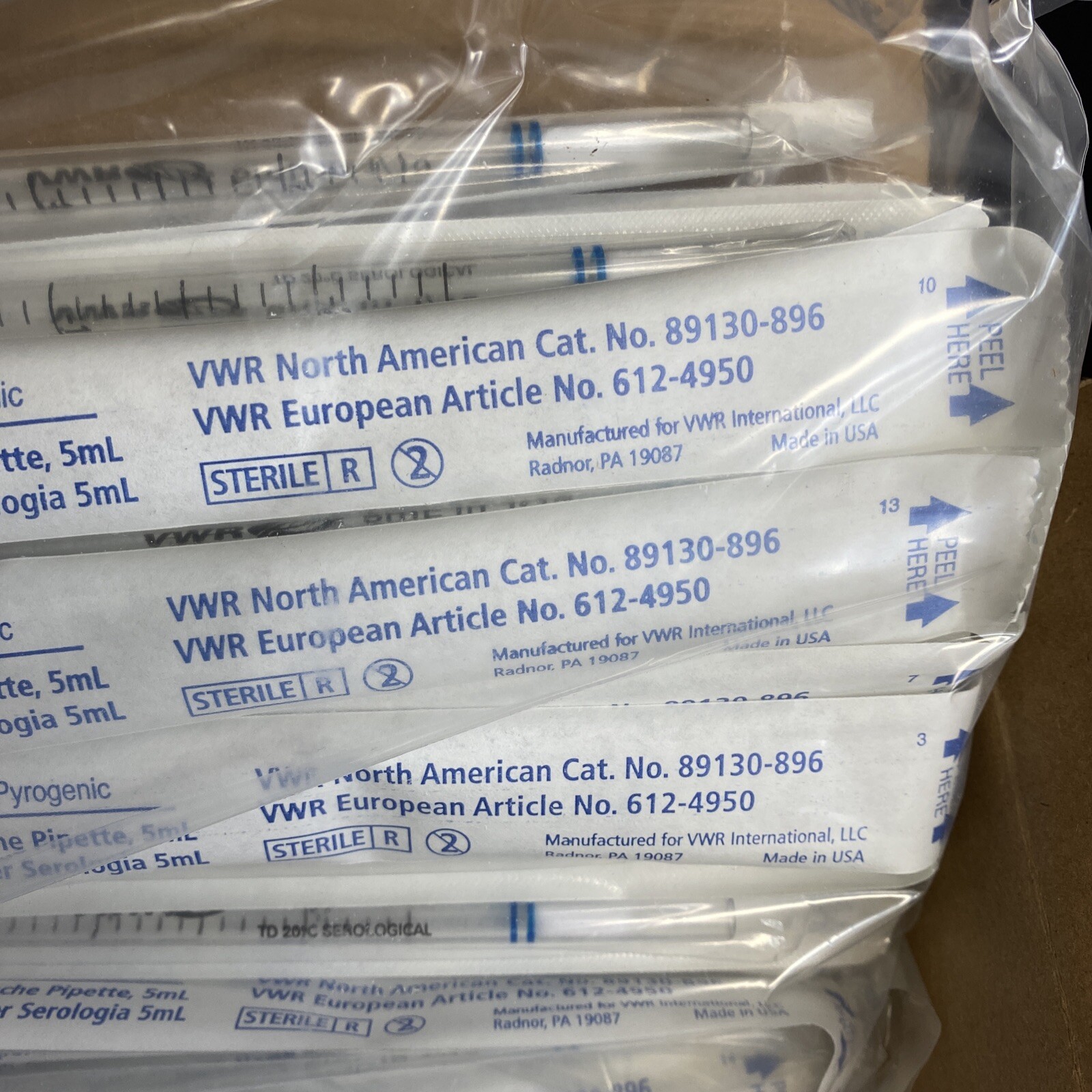 VWR Serological Pipette 5 ml Polystyrene Total of 350 Pipets