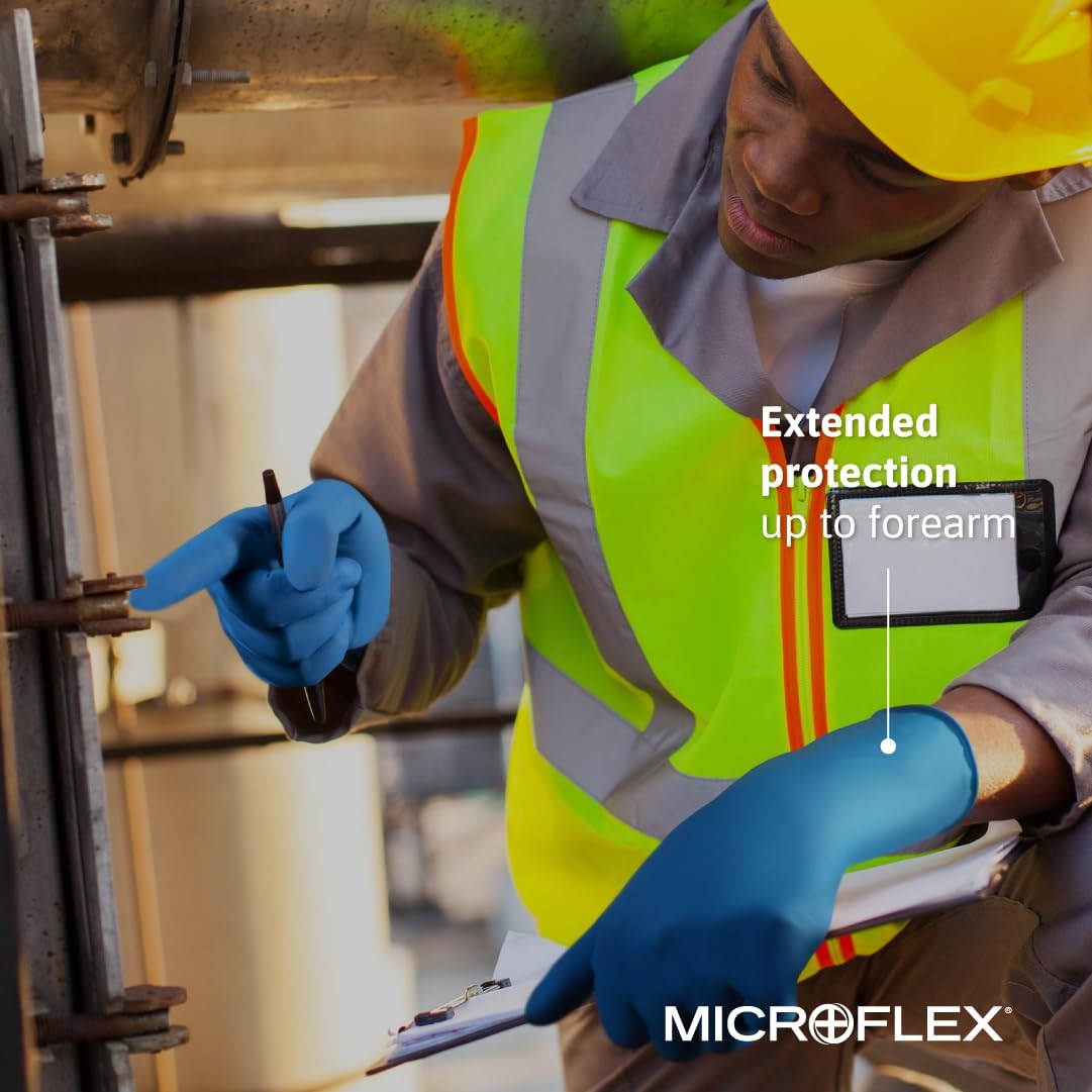 MICROFLEX SafeGrip SG-375 Extra Thick Disposable Latex Gloves for Life Scienc…