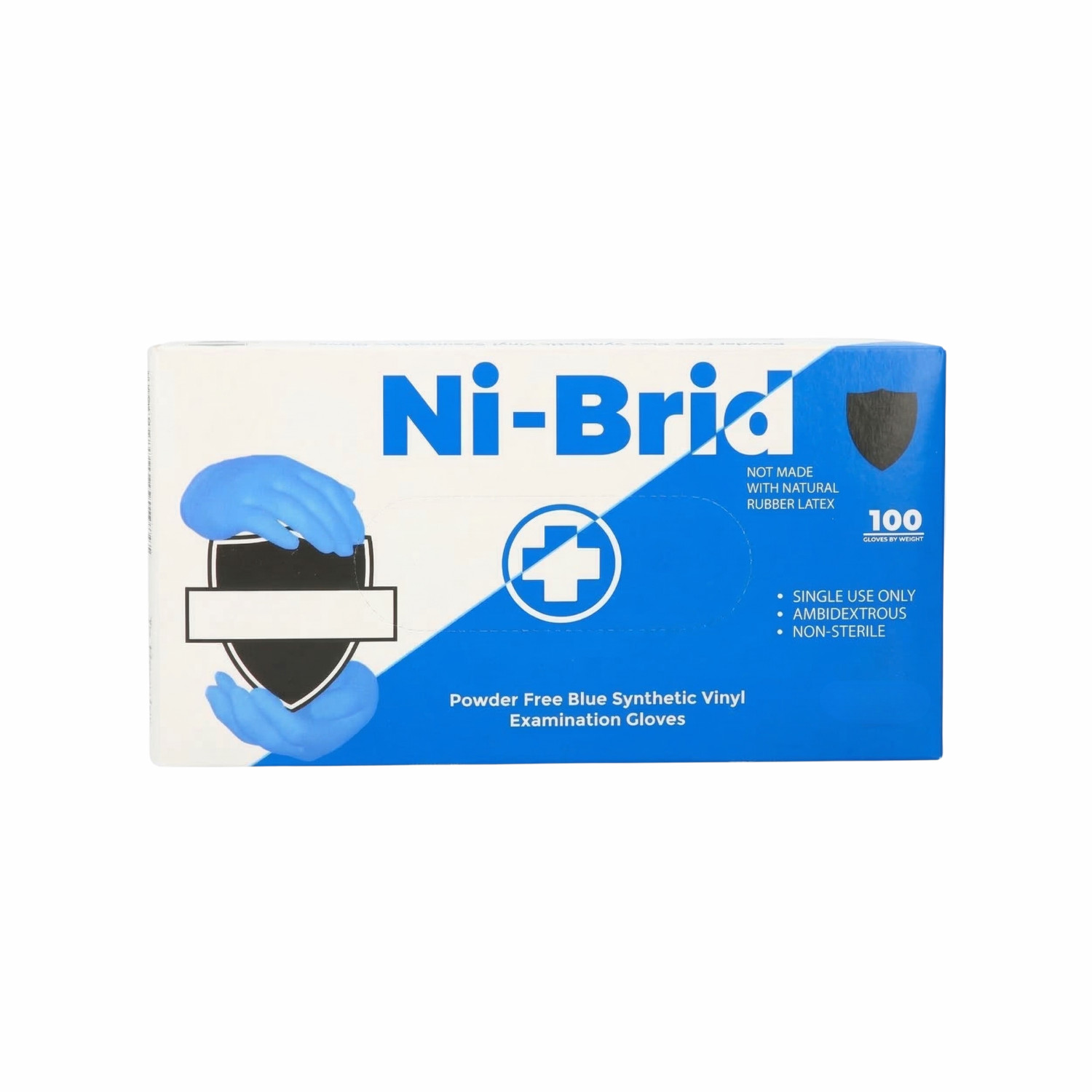 100-2000 Blue 5 Mil Synthetic Vinyl Latex Powder Free Medical Disposable Gloves